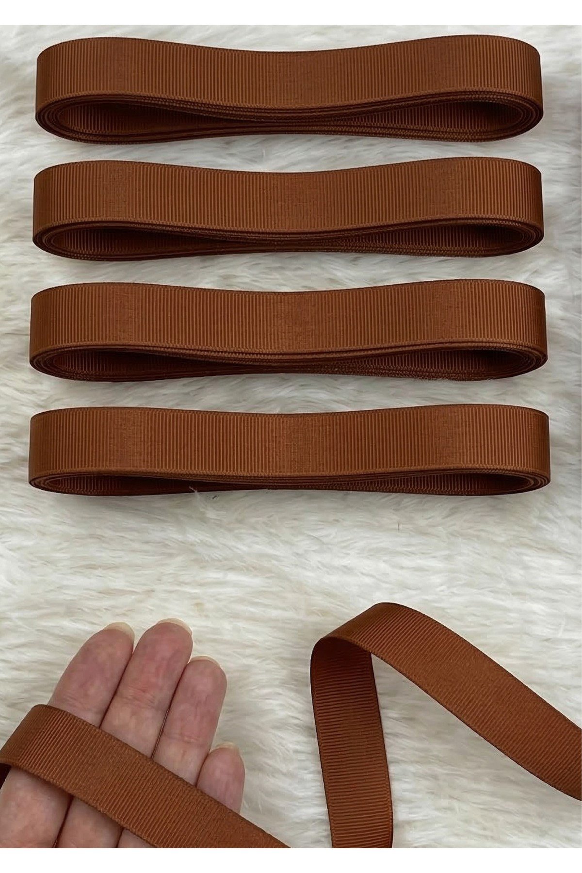 Kahverengi Grogren Kurdele 2Cm 10Mt, Bohça Çeyiz Düğün Doğum Günü Parti Hediye Paketleme Süsleme