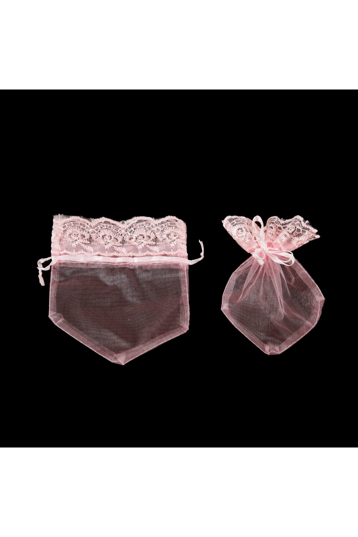 Kına Kesesi Dantelli 12x15cm (100ad/pkt)- Pembe