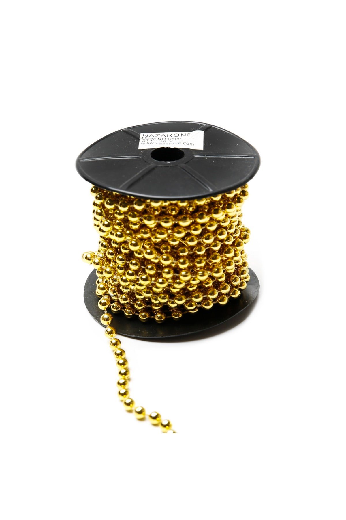 Makara Inci Yuvarlak Metalik 6mm-8mt-altın