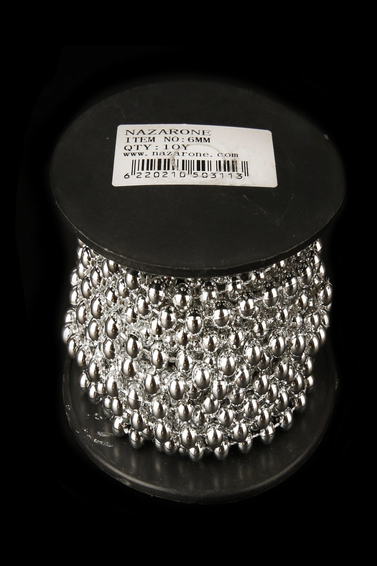 Makara Inci Yuvarlak Metalik 8mm-8mt-gümüş