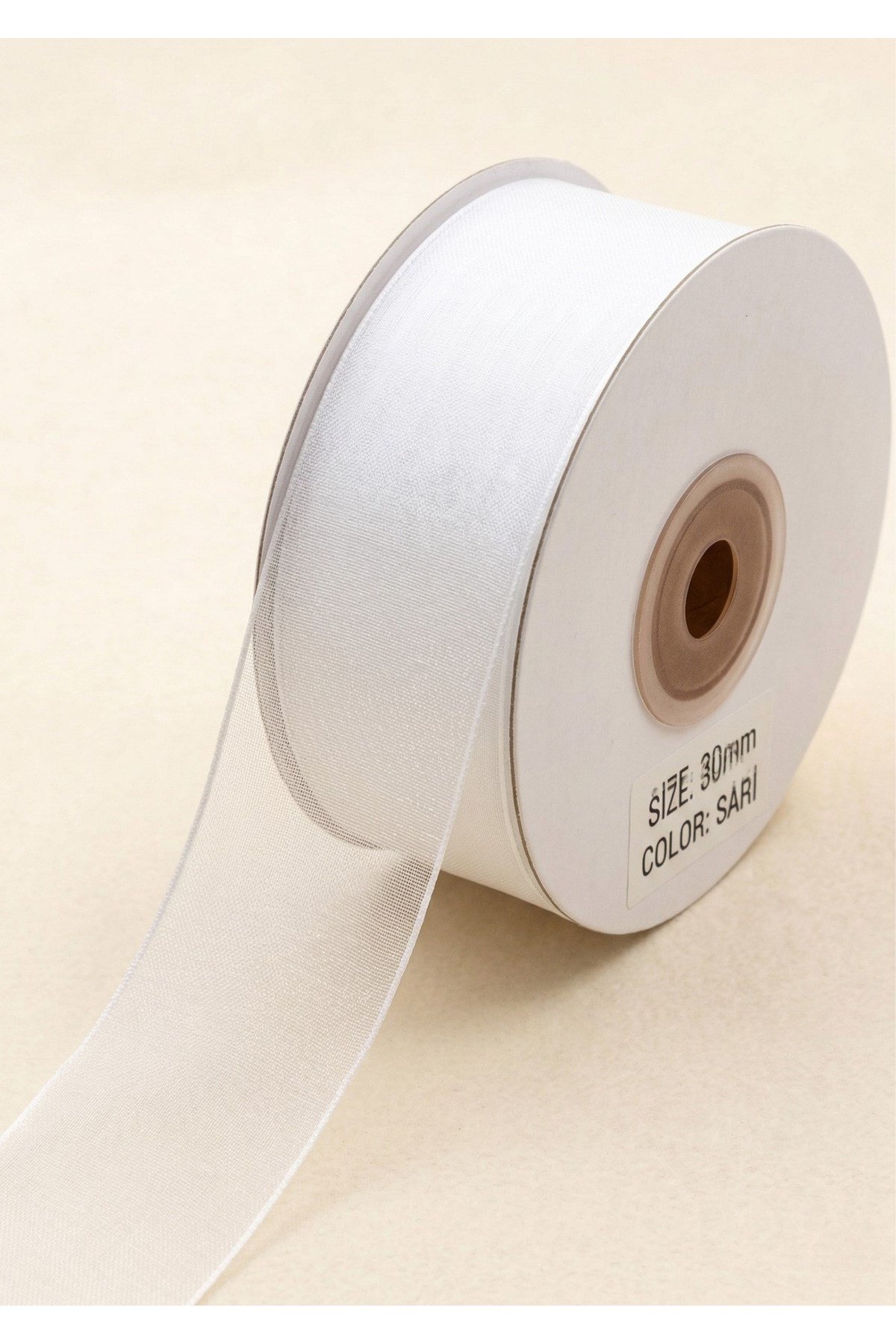 Organze Kurdele 3cm-23mt-beyaz(101)