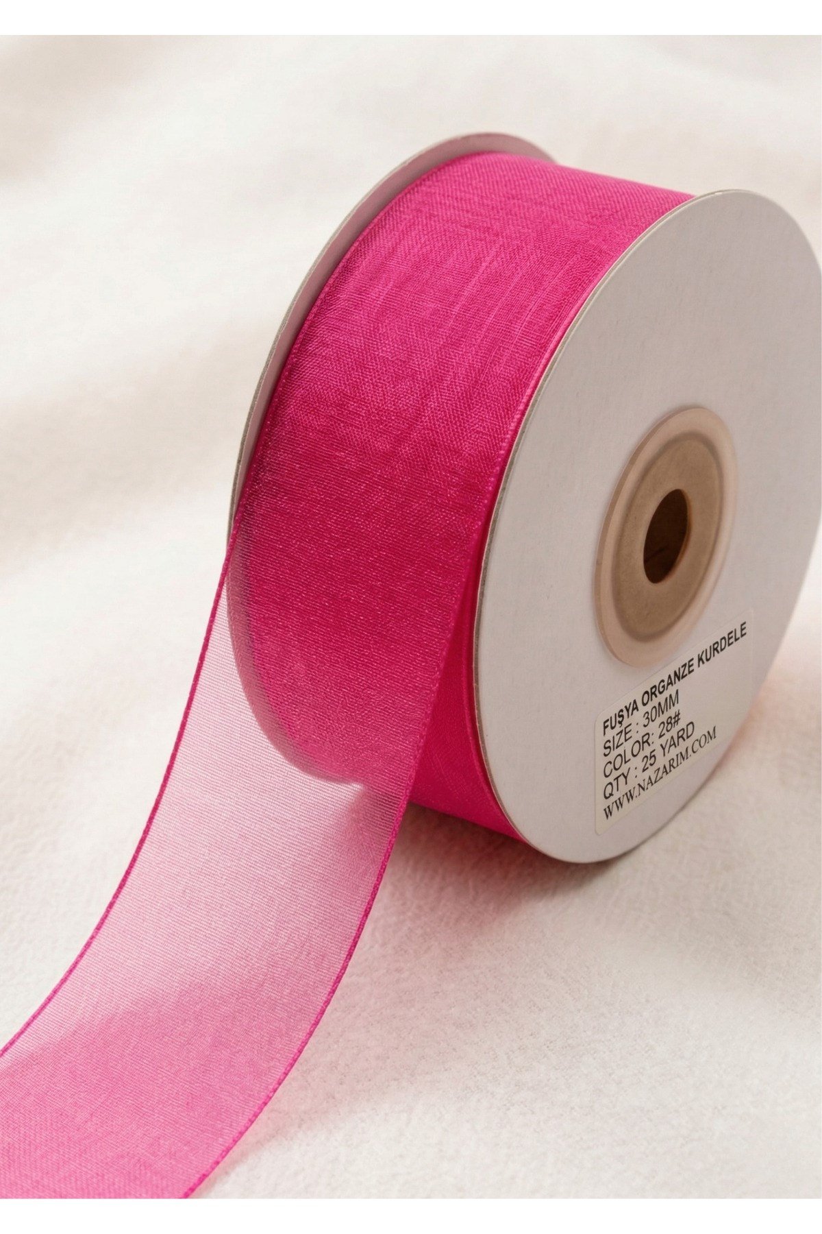 Organze Kurdele 3cm-23mt-fuşya(803)