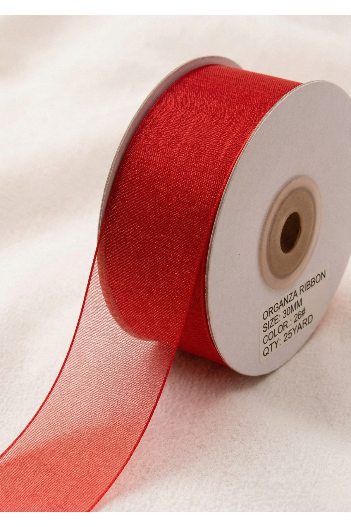 Organze Kurdele 3cm-23mt-kırmızı(1102)