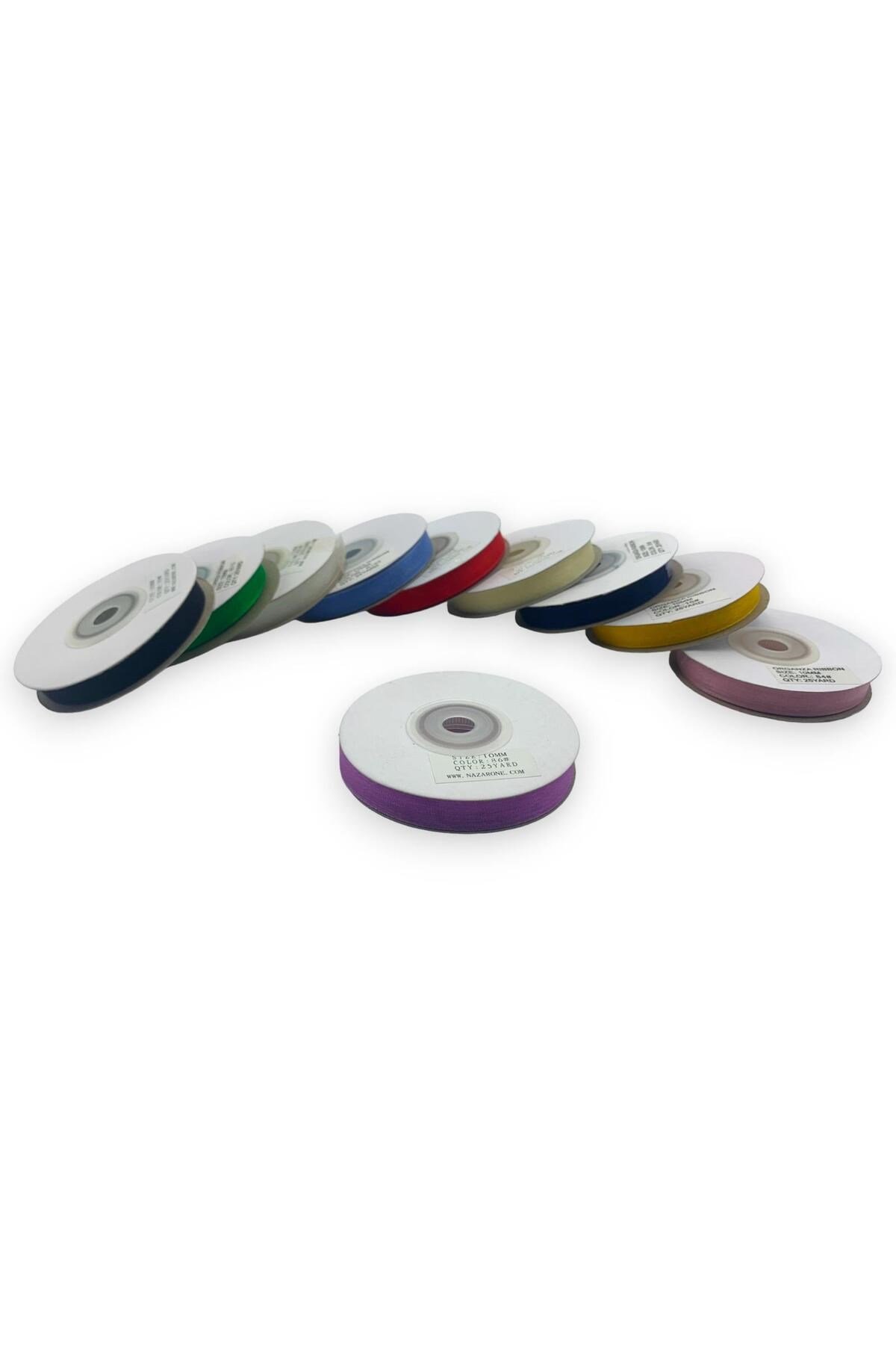 ORGANZE KURDELE SETİ 1CM/23MT 10 ADET (SET 1)