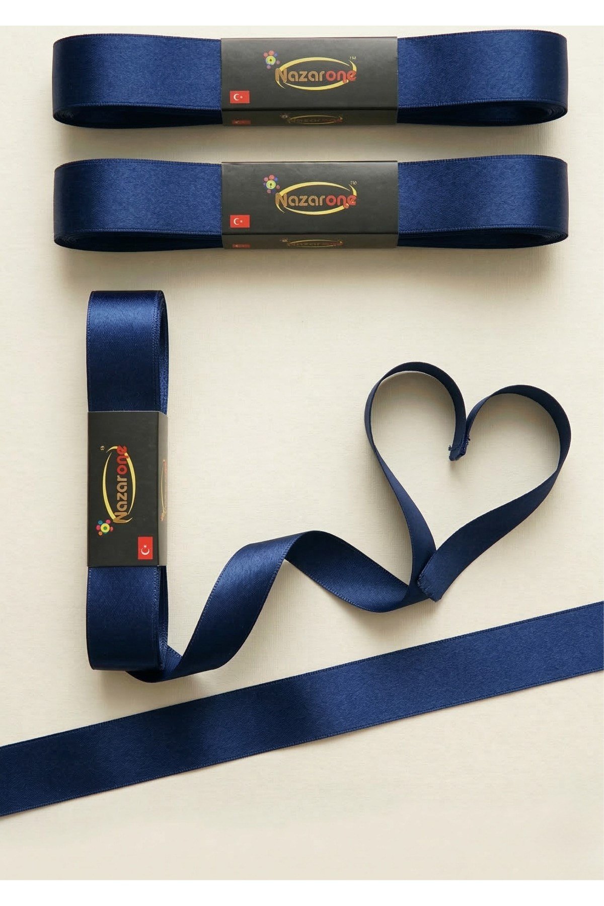 Saten Kurdele 1cm-10mt-lacivert(1111)
