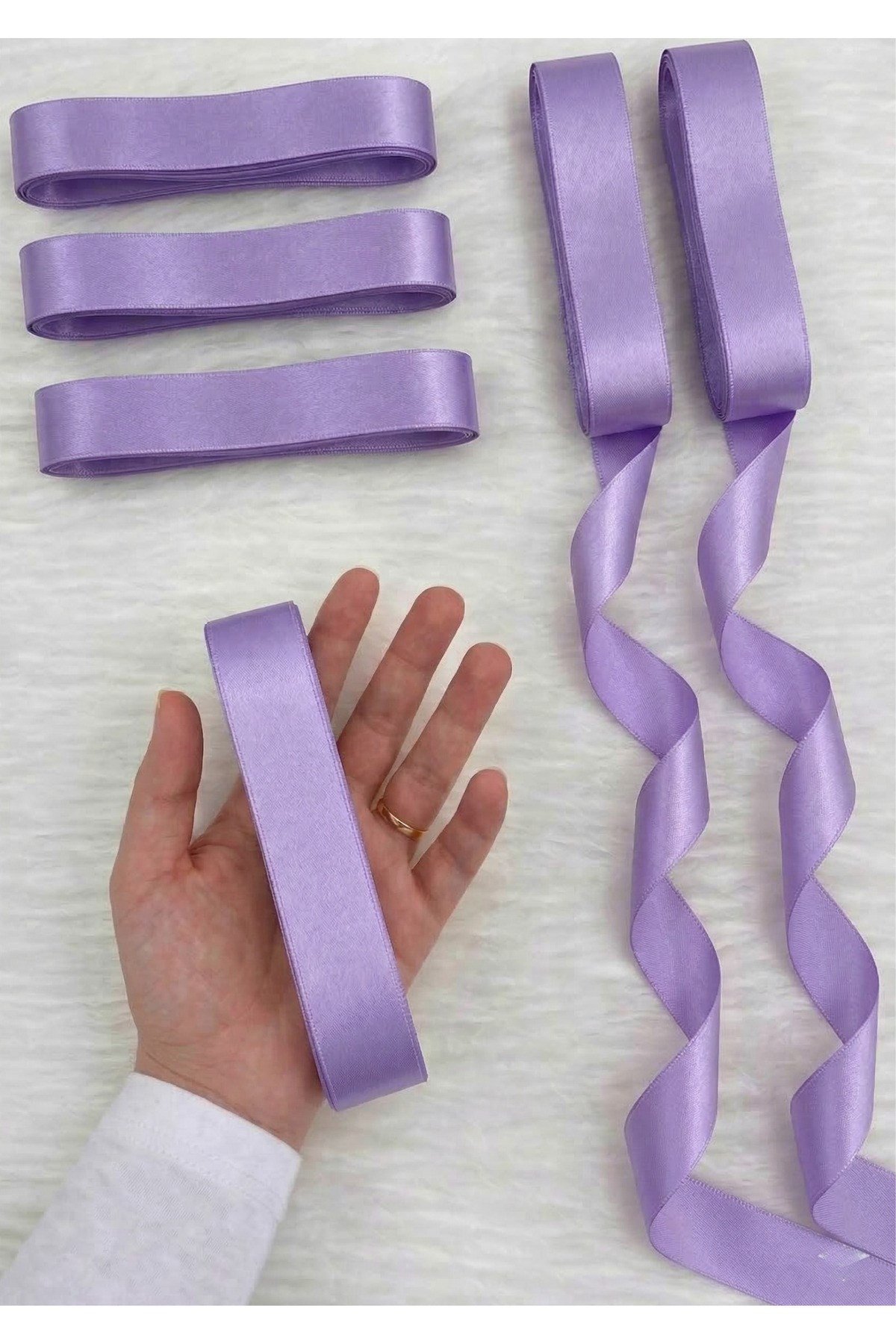 Saten Kurdele 3cm-10mt-lila(805)