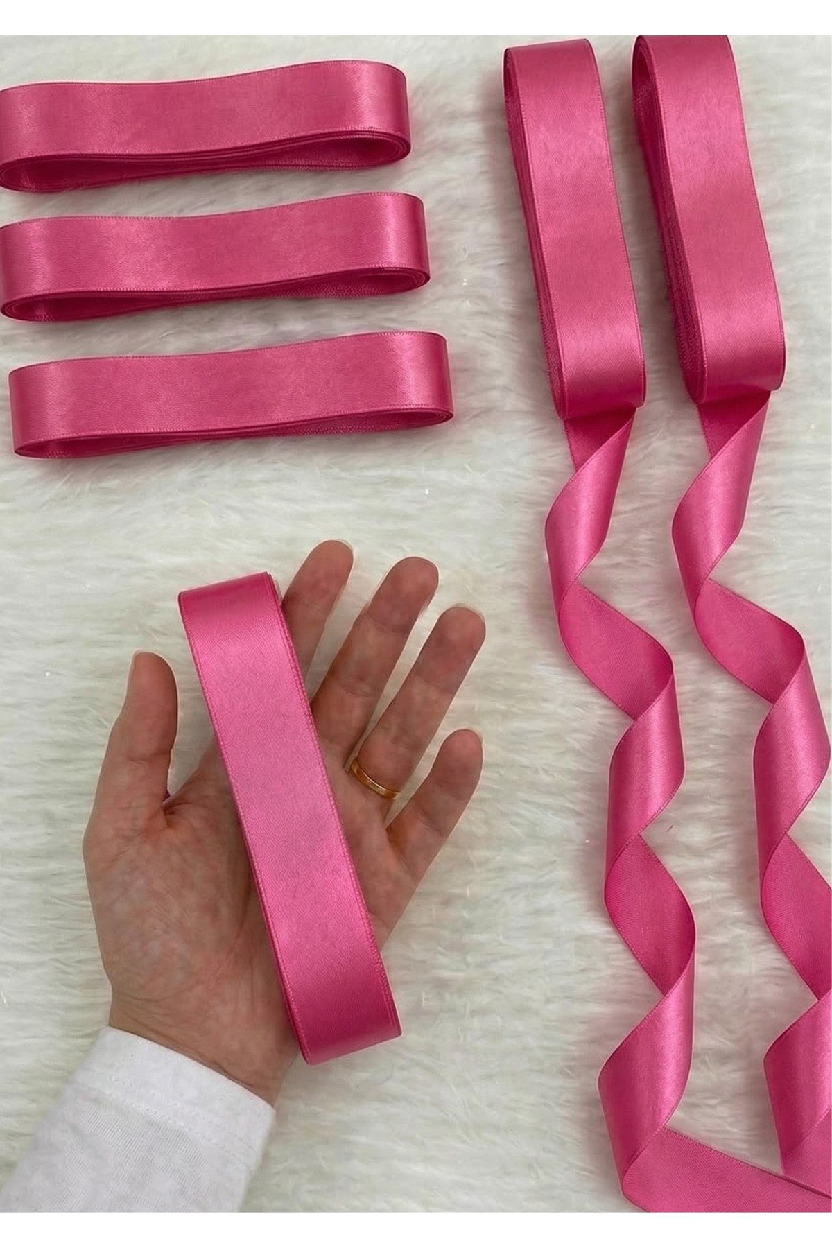 Saten Kurdele 3cm-10mt-pembe(503)