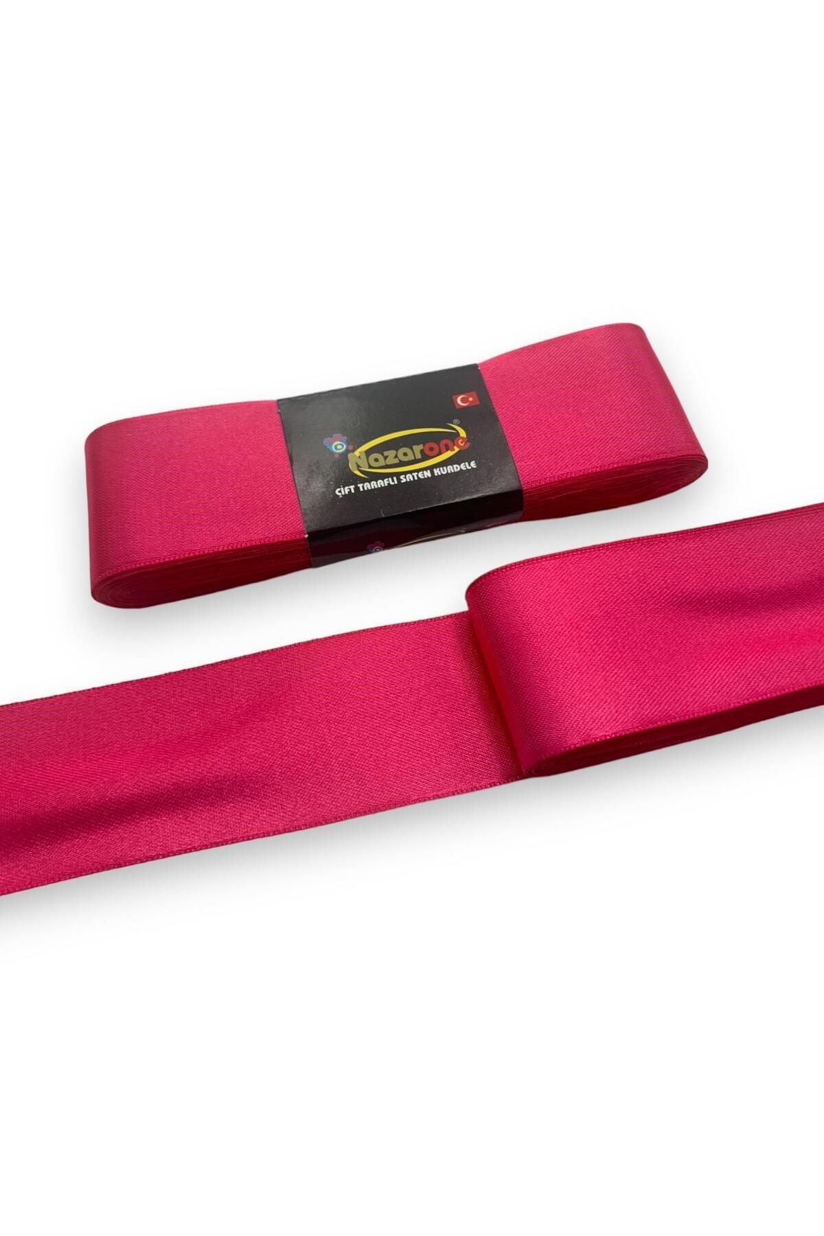 Saten Kurdele 4cm-10mt-fuşya(803)