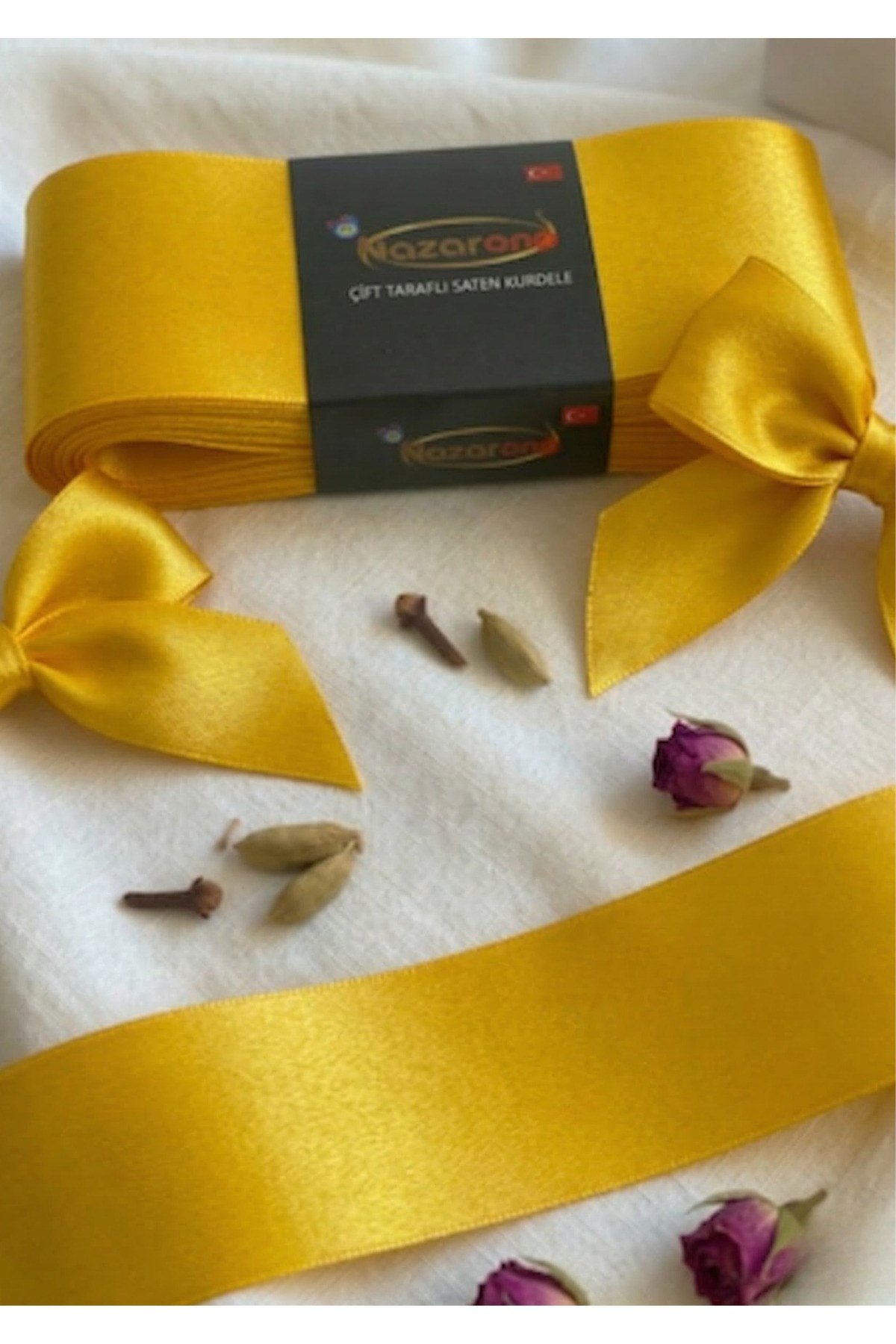 Saten Kurdele 6cm-10mt-sarı(412)