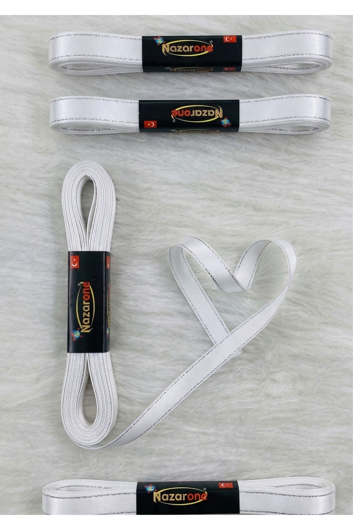 Saten Simli Kurdele 1cm-10mt-beyaz(101)