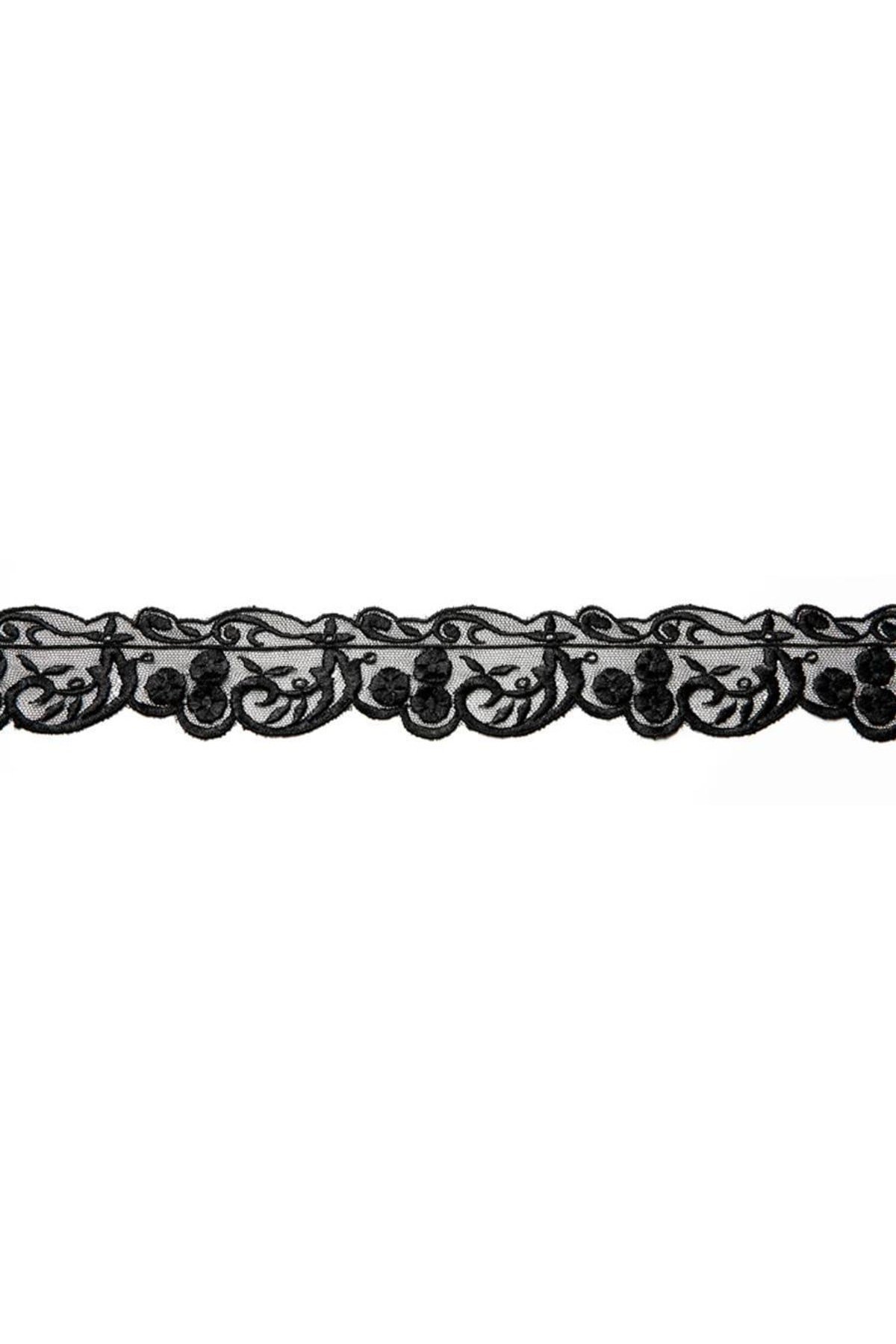 Tül Güpür 8080 9mt-siyah