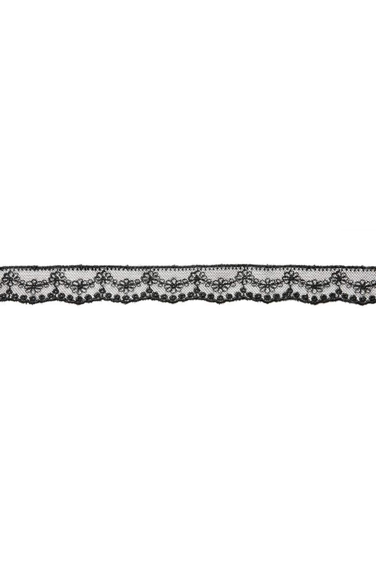Tül Güpür 8090 9mt-siyah