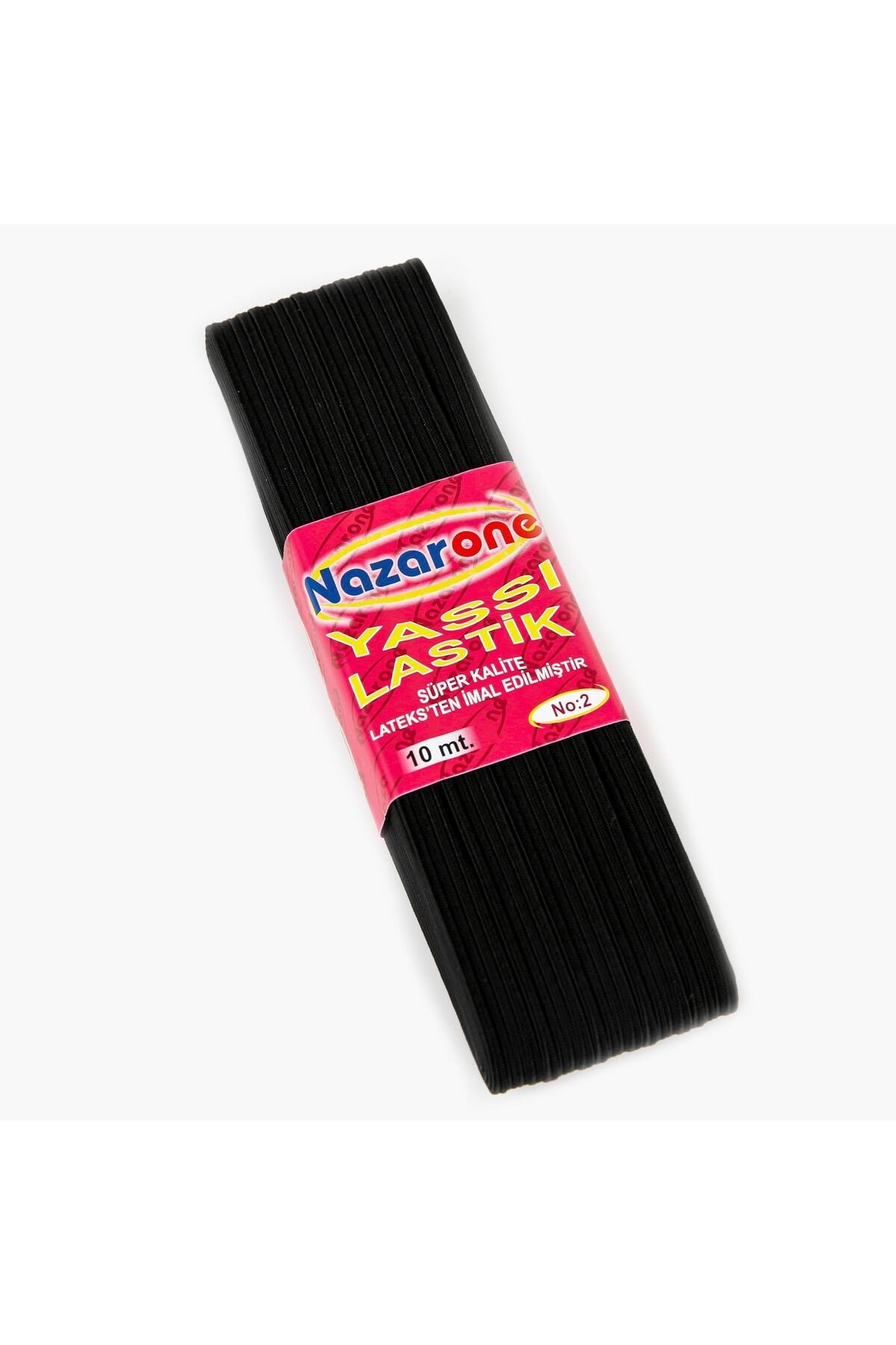 Yassı Lastik No:2 10mt Siyah