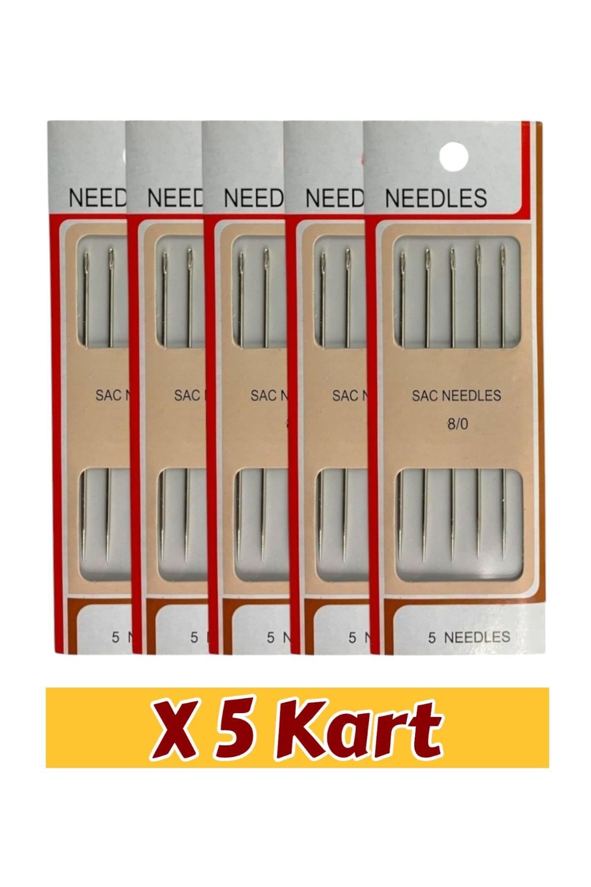 YORGAN İĞNE NO:8/0 5 KART(25 ADET İĞNE)