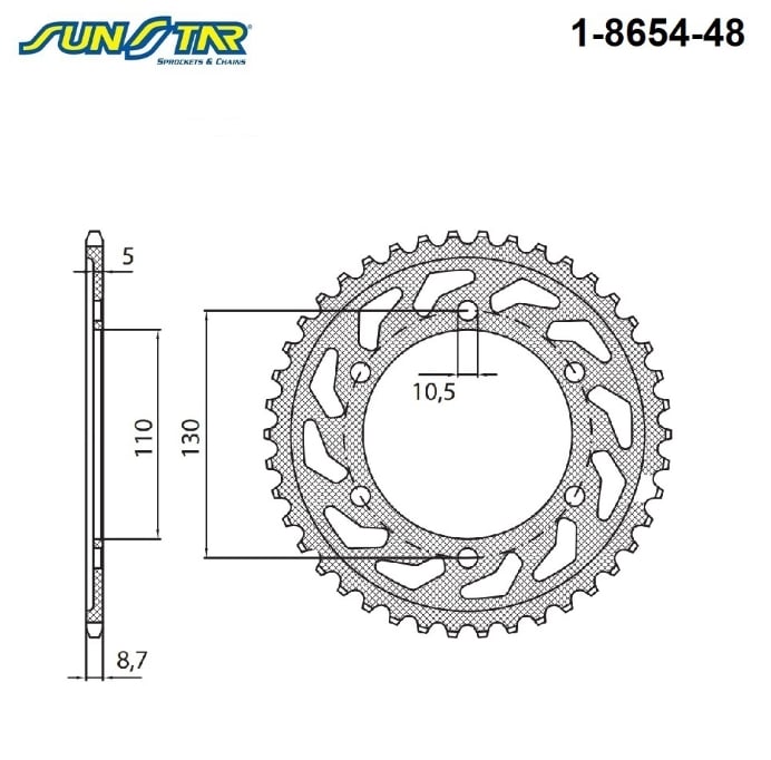 1-8654-48 ARKA DİŞLİ