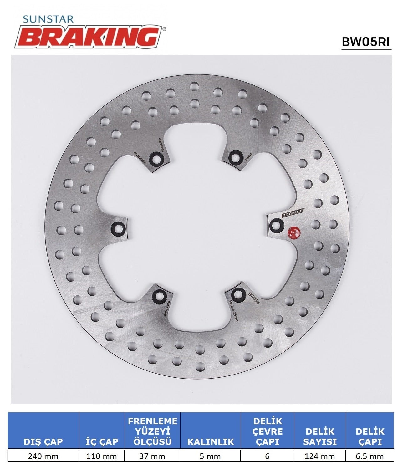 BRAKING BMW F650 APRILIA PEGASO 650 YUVARLAK ARKA FREN DİSKİ