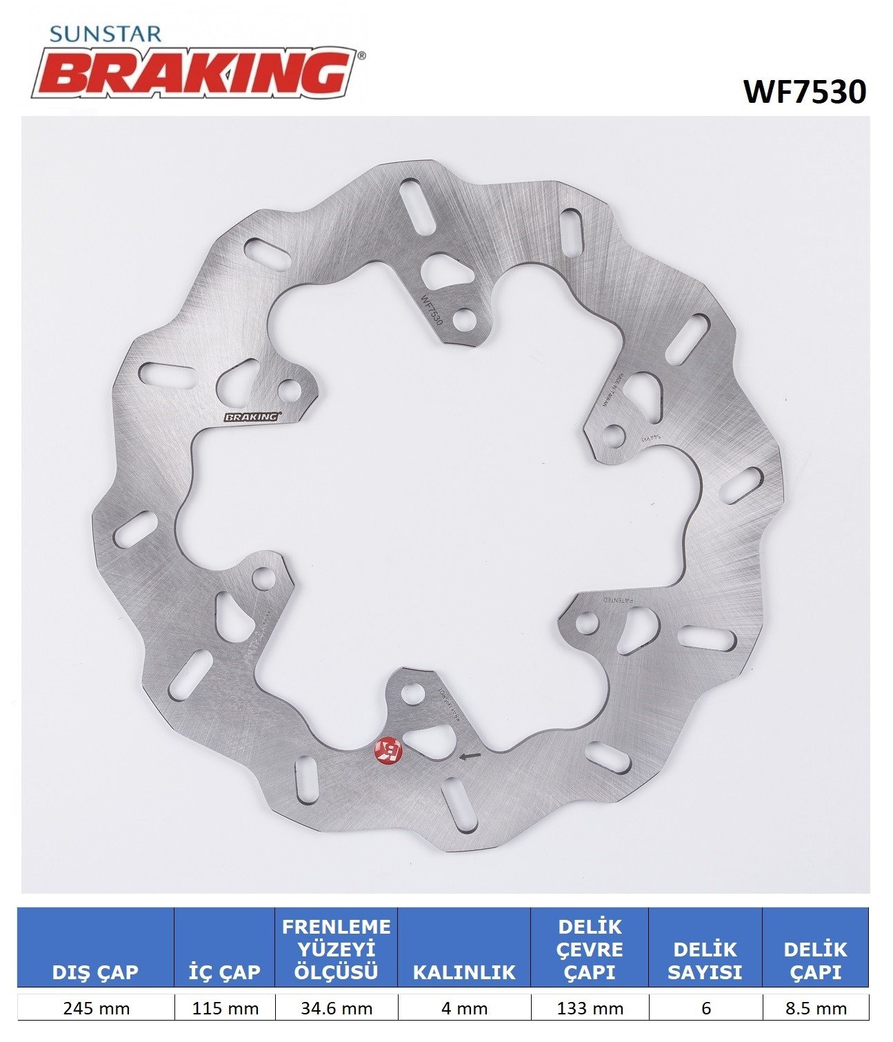 BRAKING DALGALI ARKA FREN DİSKİ