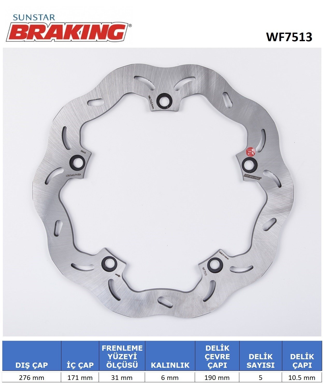 BRAKING DALGALI ARKA FREN DİSKİ