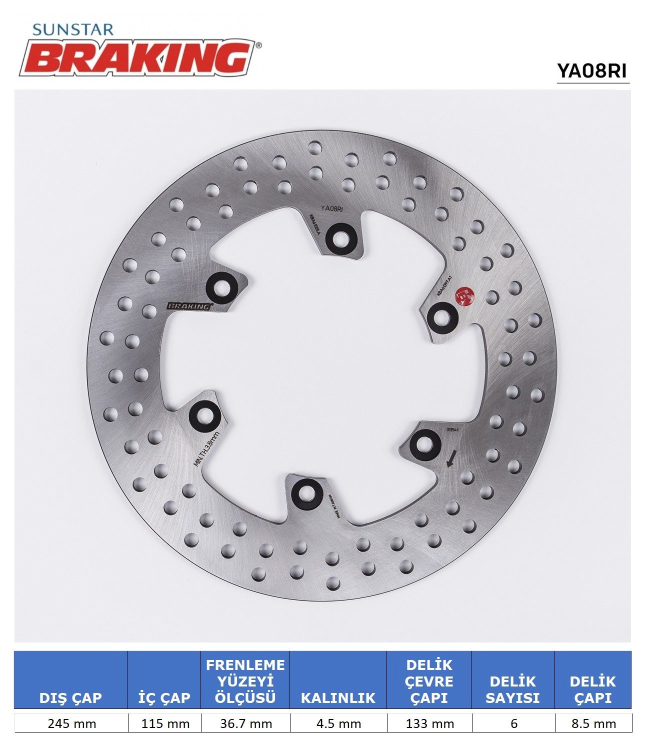 BRAKING DUCATI / YAMAHA YUVARLAK ARKA FREN DİSKİ