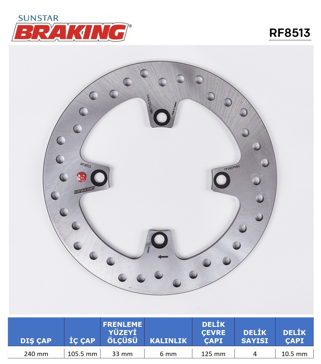 BRAKING HONDA SWT 600 YUVARLAK ARKA FREN DİSKİ