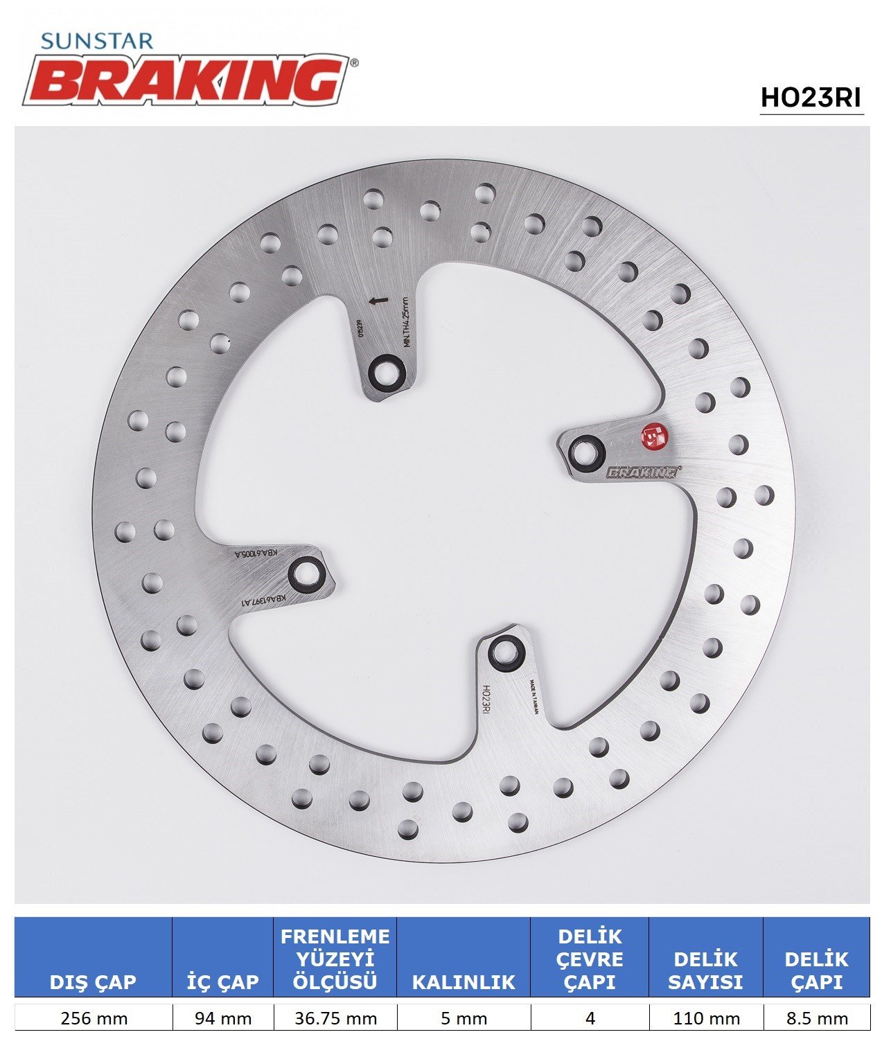 BRAKING HONDA VFR 800 V-TEC YUVARLAK ARKA FREN DİSKİ