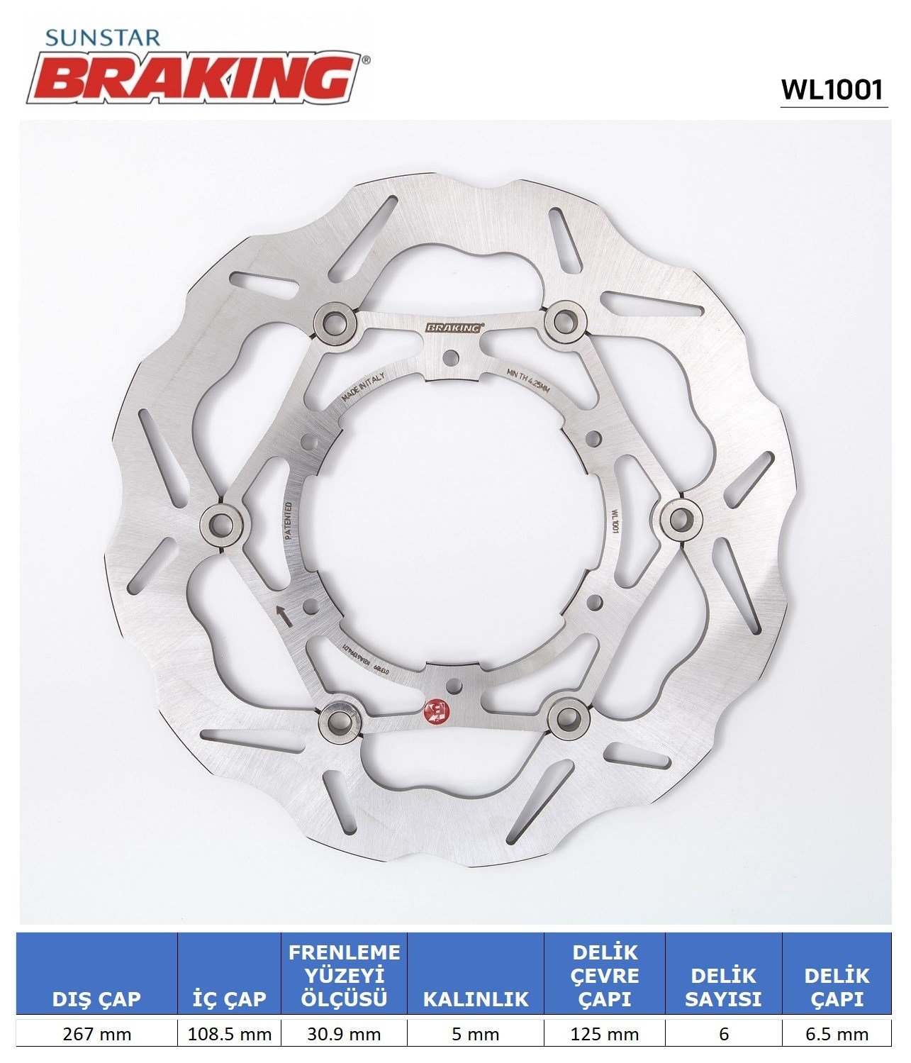 BRAKING KTM ADVENTURE 1050-1090-1190-1290 DALGALI ARKA FREN PERFORMANS DİSKİ