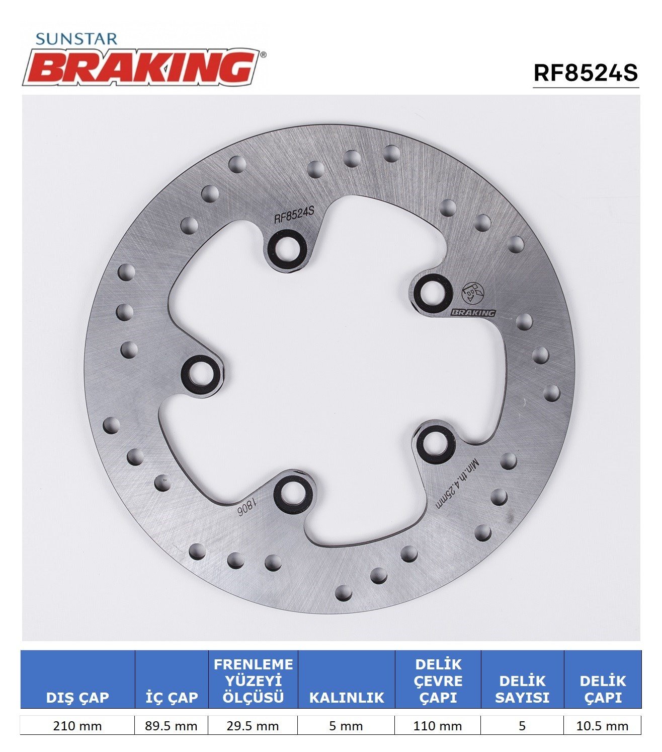 BRAKING SUZUKI BURGMAN 400 YUVARLAK ARKA FREN DİSKİ
