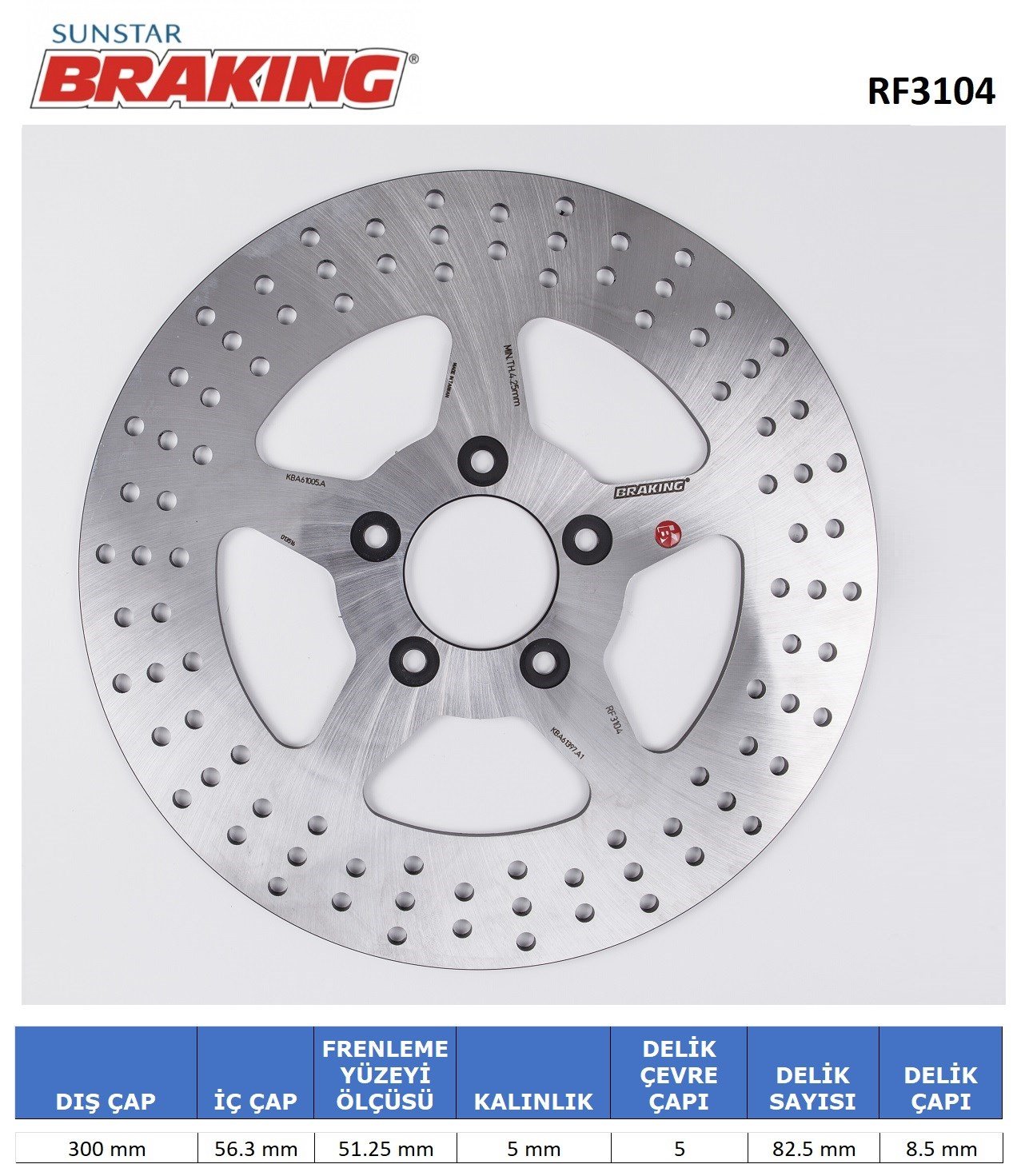 BRAKING YUVARLAK ÖN FREN DİSKİ