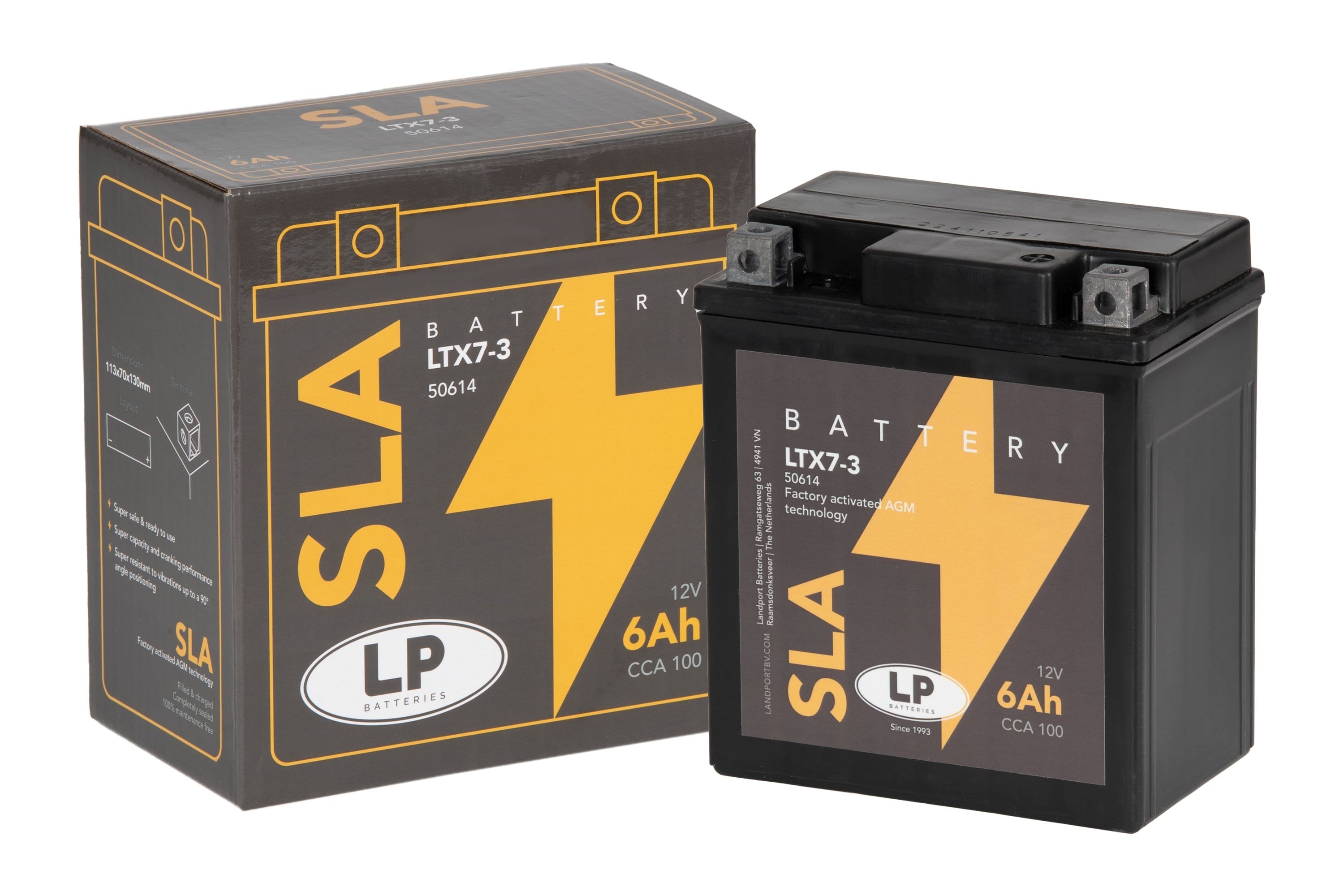 LP - LANDPORT SLA AKÜ (MB LTX7-3) / 6 A / KG: 2,31 / L:113 / W:70 / H:130 CCA: 100