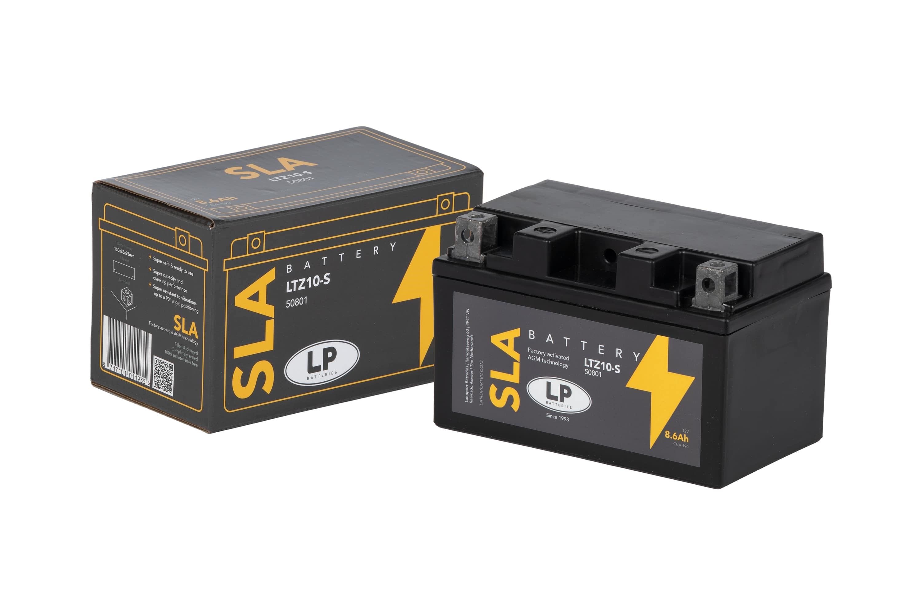 LP - LANDPORT SLA AKÜ (MB LTZ10-S) / 8,6 A / KG: 3,15 / L:150 / W:88 / H:93 / CCA: 190