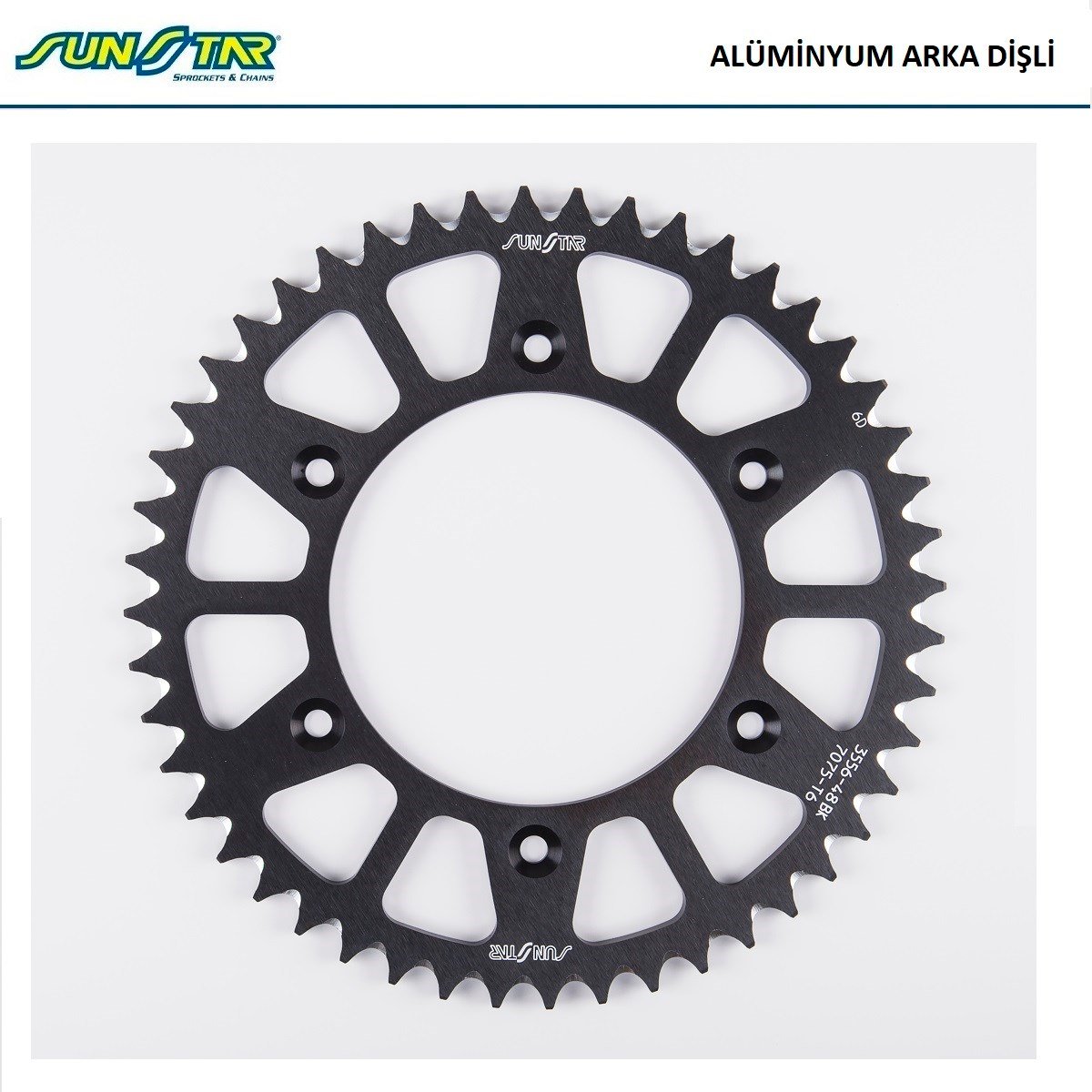 SUNSTAR ARKA DİŞLİ SİYAH ALÜMİNYUM