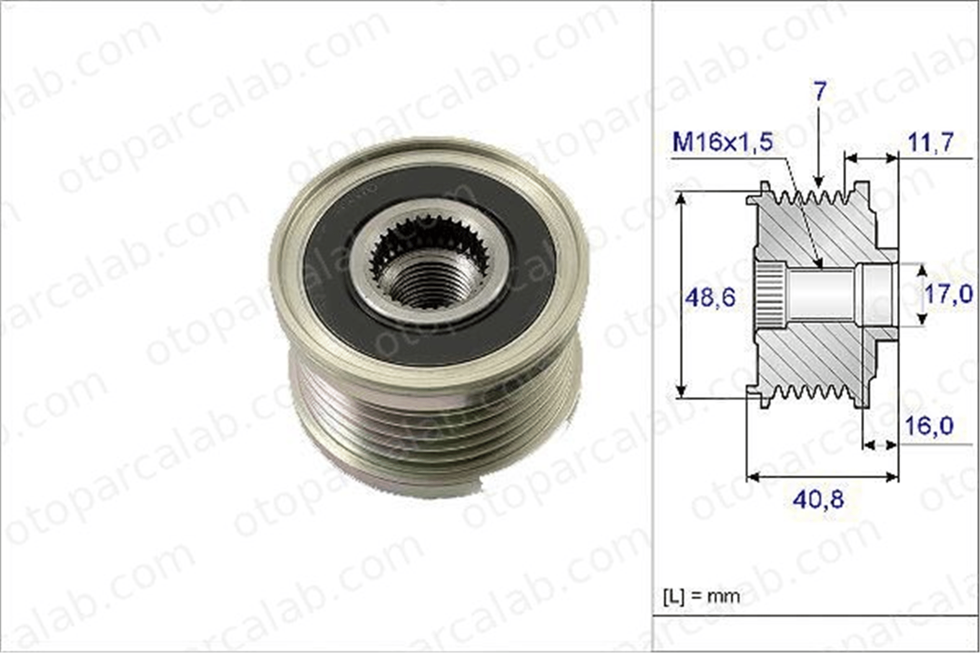 ABA YT200080 Alternatör Kasnağı A.B.A YT200080 RENAULT MEGANE III Coupe MEGANE III Grandtour 8200489514 7701071376