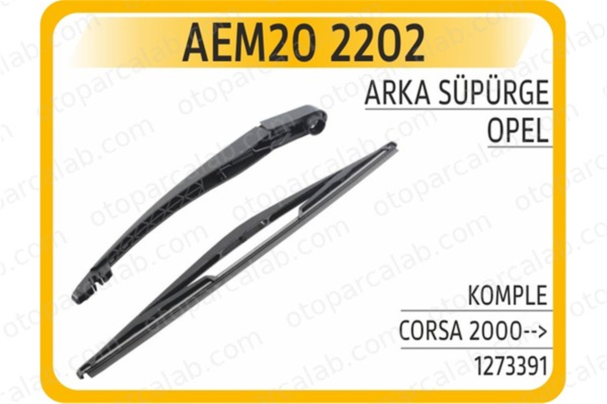 AEM 20 2202 Silecek Süpürgesi Arka OPEL MERIVA A MPV COMBO Kasa/büyük limuzin 1273391 9114678