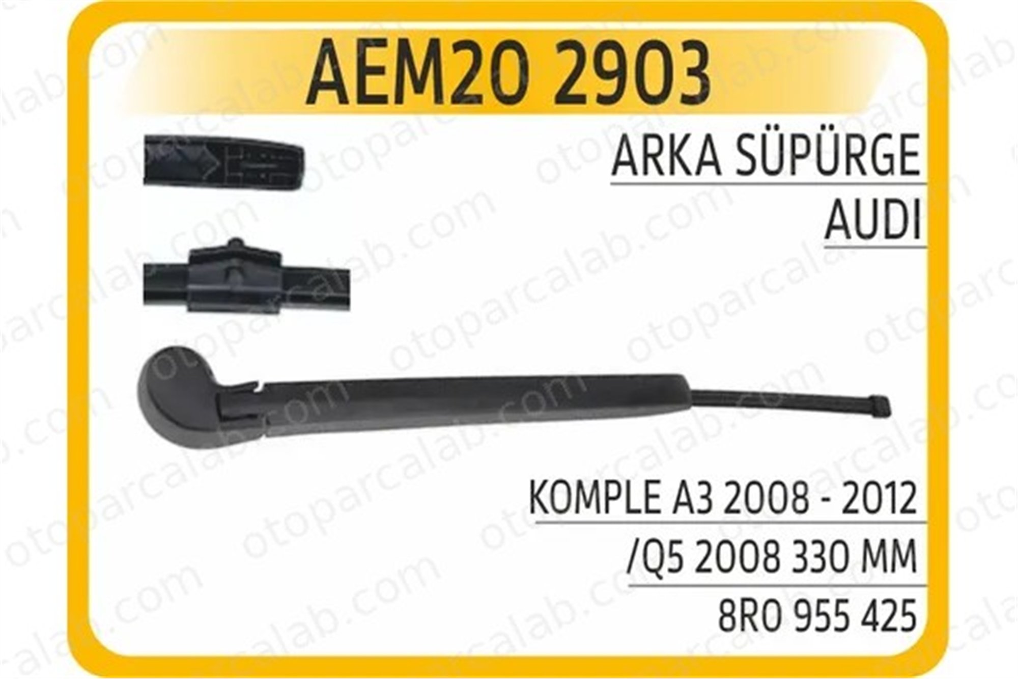AEM 20 2903 Silecek Süpürgesi Arka 330 mm - 13 inç AUDI A4 B9 Avant A3 Sportback 3397008635 8R0955425