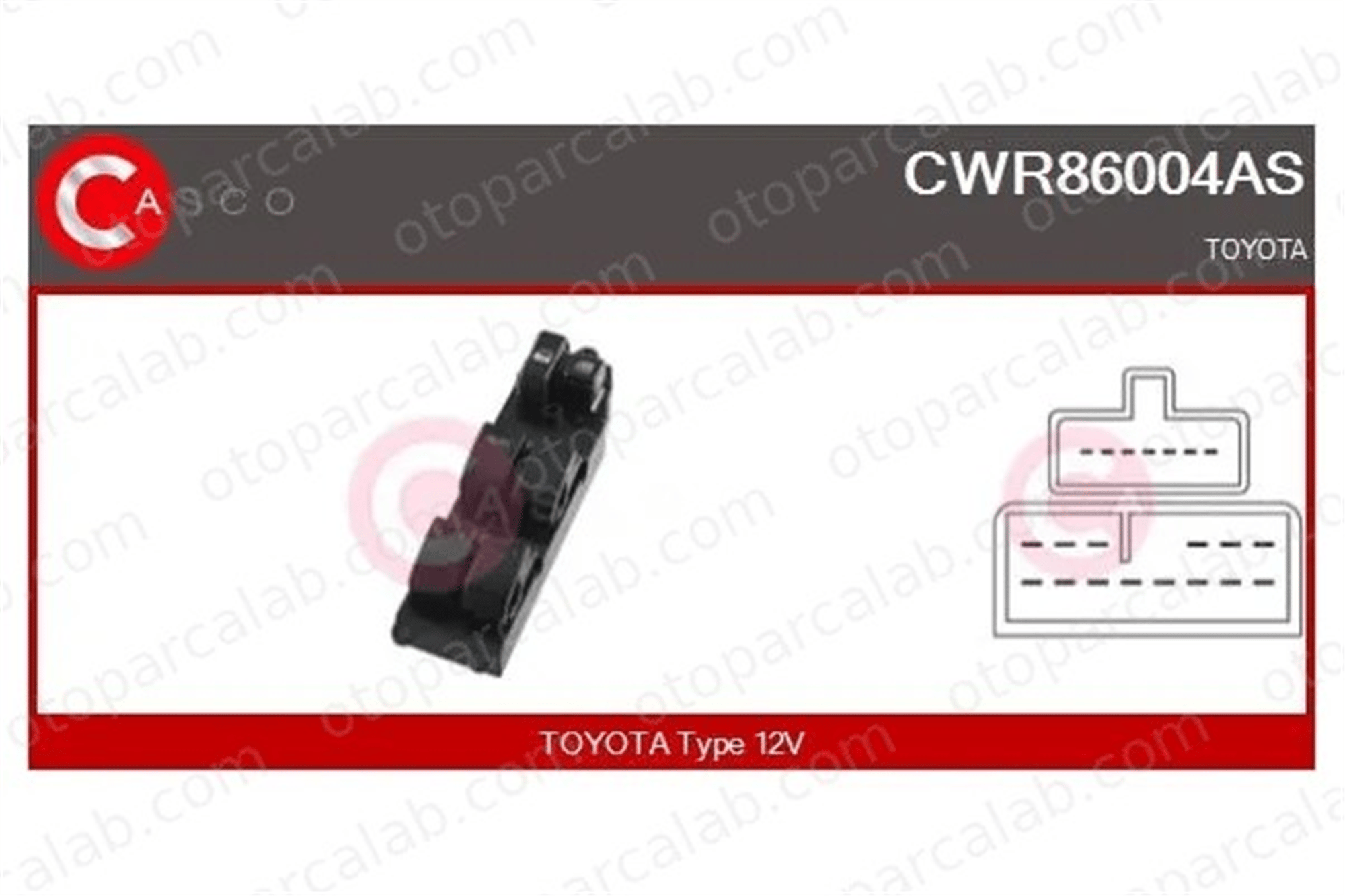 AEM 30 0878 Cam Açma Düğmesi Ön Sol TOYOTA RAV 4 I 8482012340 8482060110