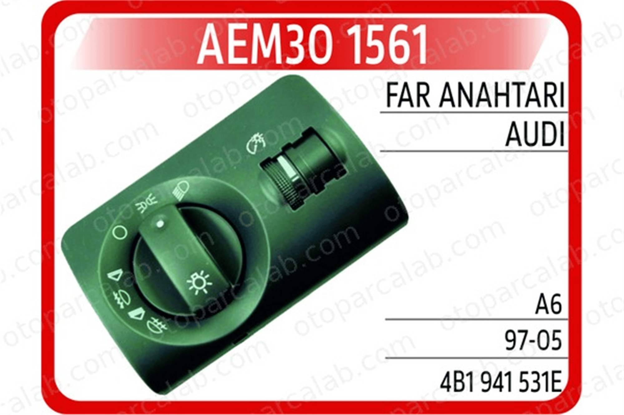 AEM 301561 Far Anahtarı AUDI A6 C5 Avant A6 C5 4B1941531E 4B1941531E5PR