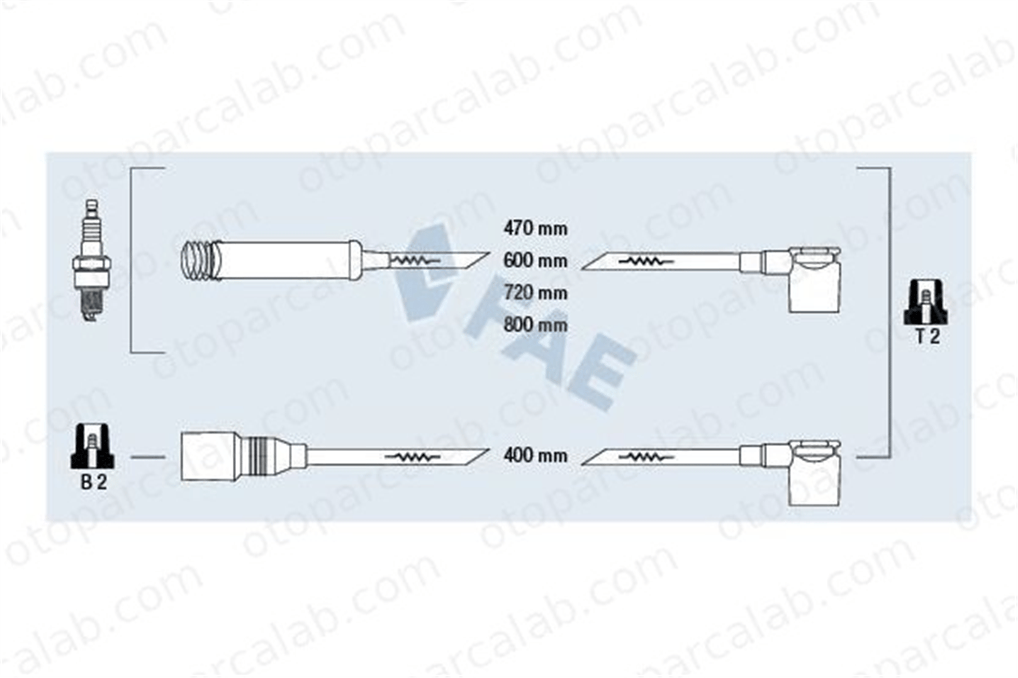 AKD 1030 Buji Kablosu OPEL KADETT E KADETT E Cabrio 1612554 90443688