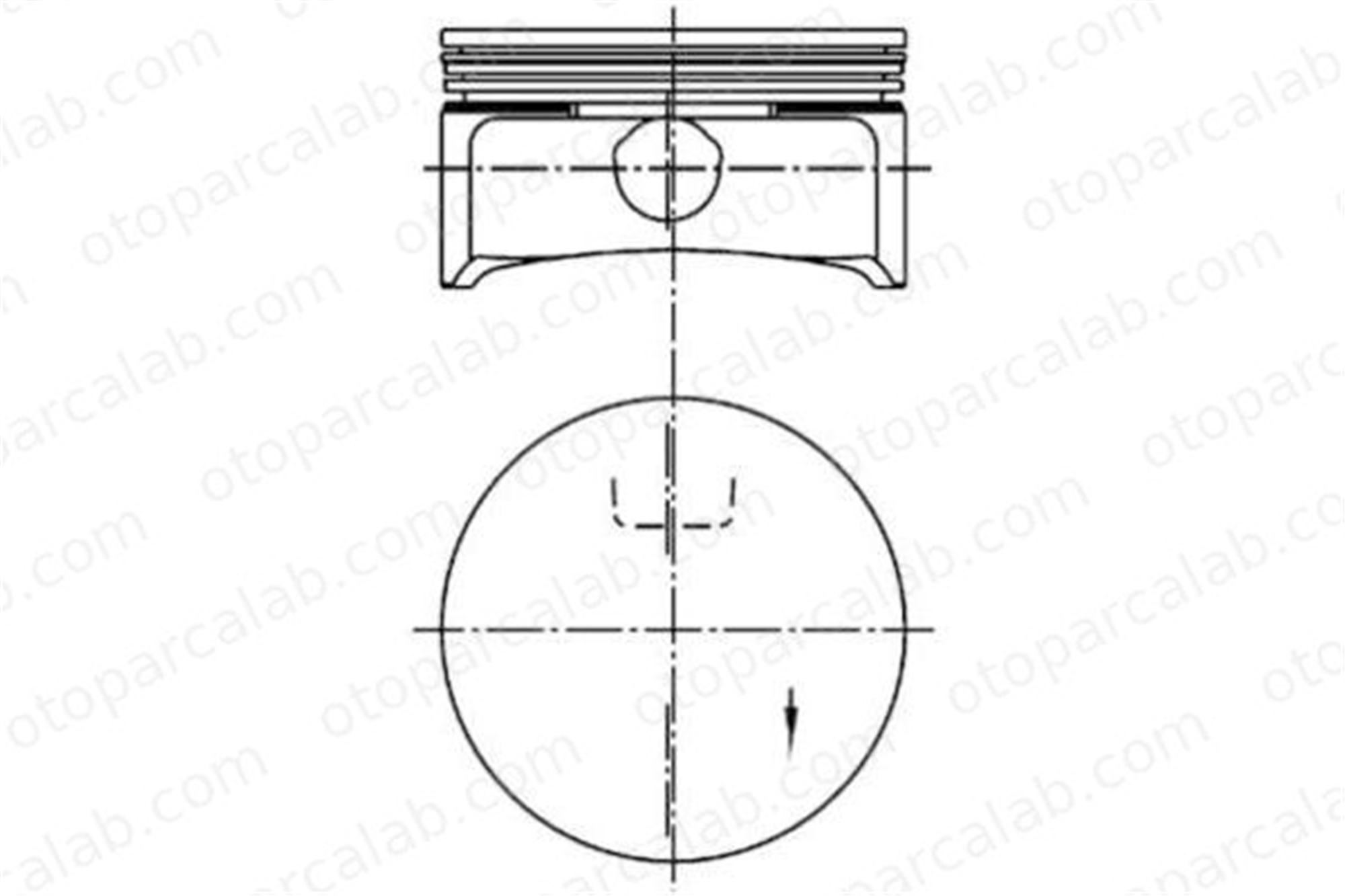 AKD 44-3549-16-50 Piston OPEL ASTRA G Coupe ASTRA G Hatchback 624113 24407343