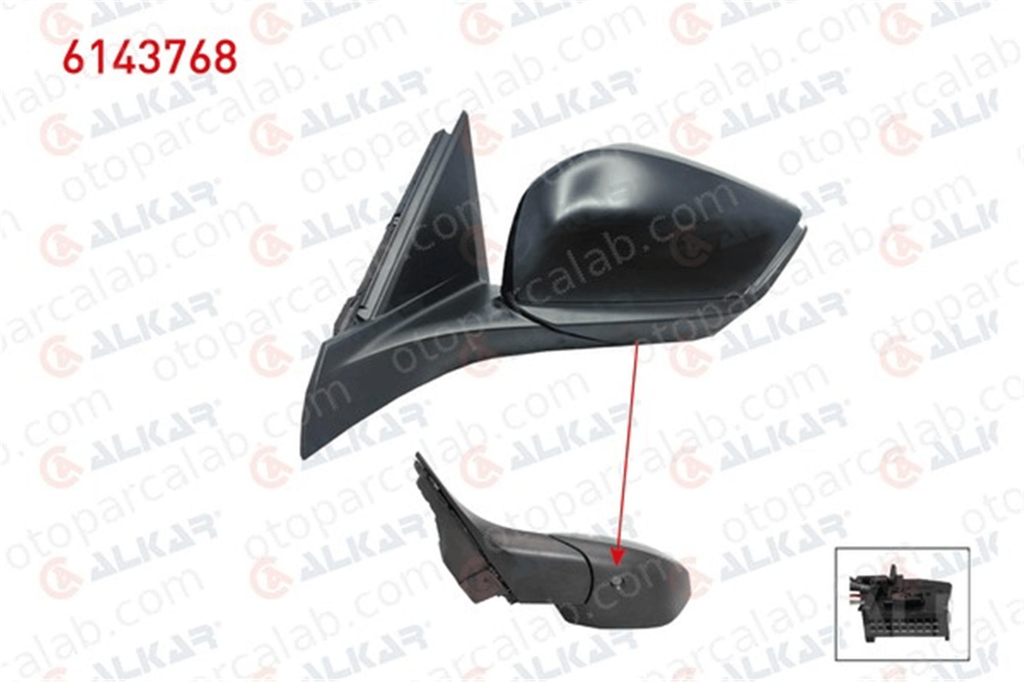 ALKAR 6143768 Dikiz Aynası Dış Sol PEUGEOT 308 III 308 SW III 984605179V 984605279V