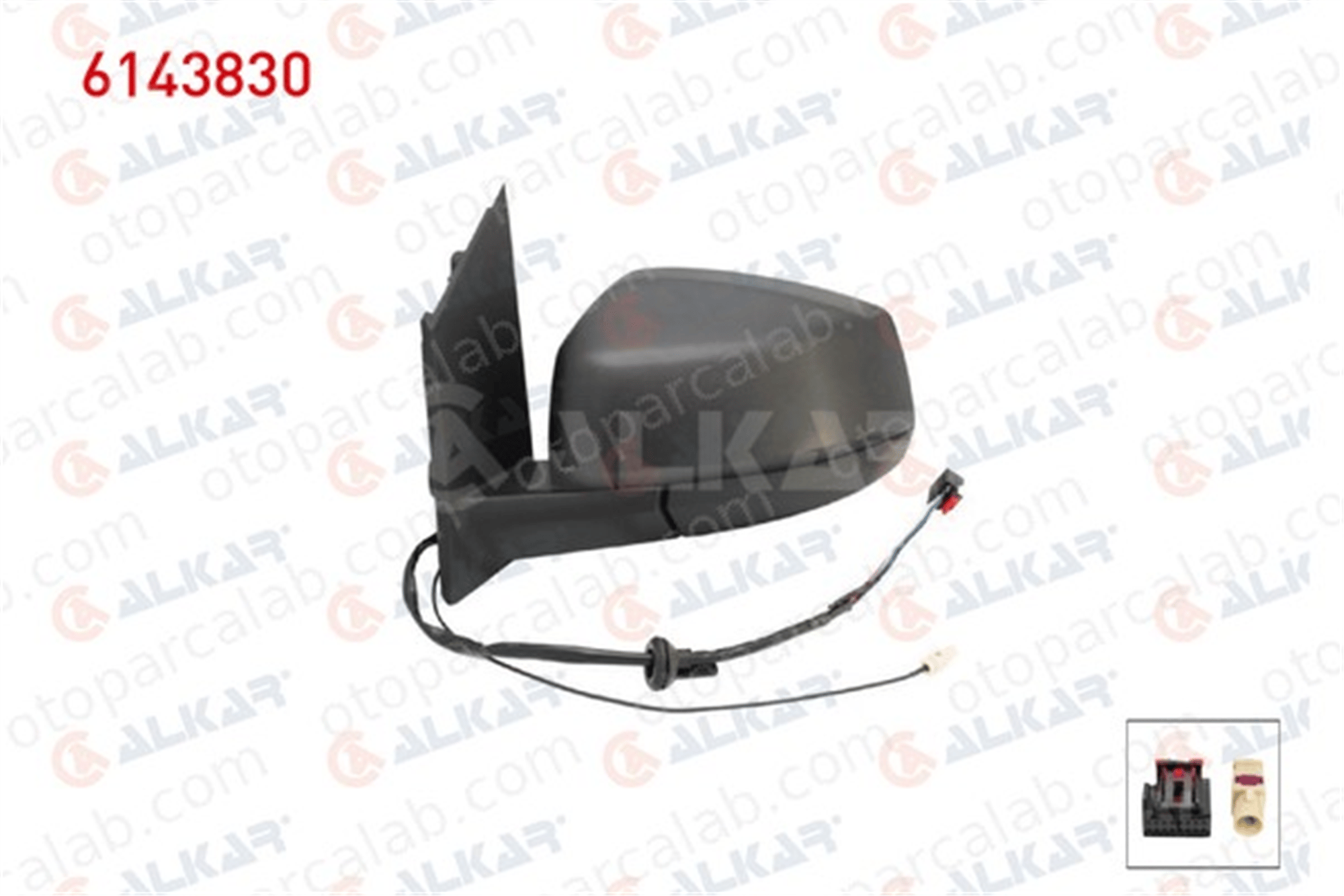 ALKAR 6143830 Dikiz Aynası Dış Sol VW CADDY V Kasa/büyük limuzin 2556364 2556368