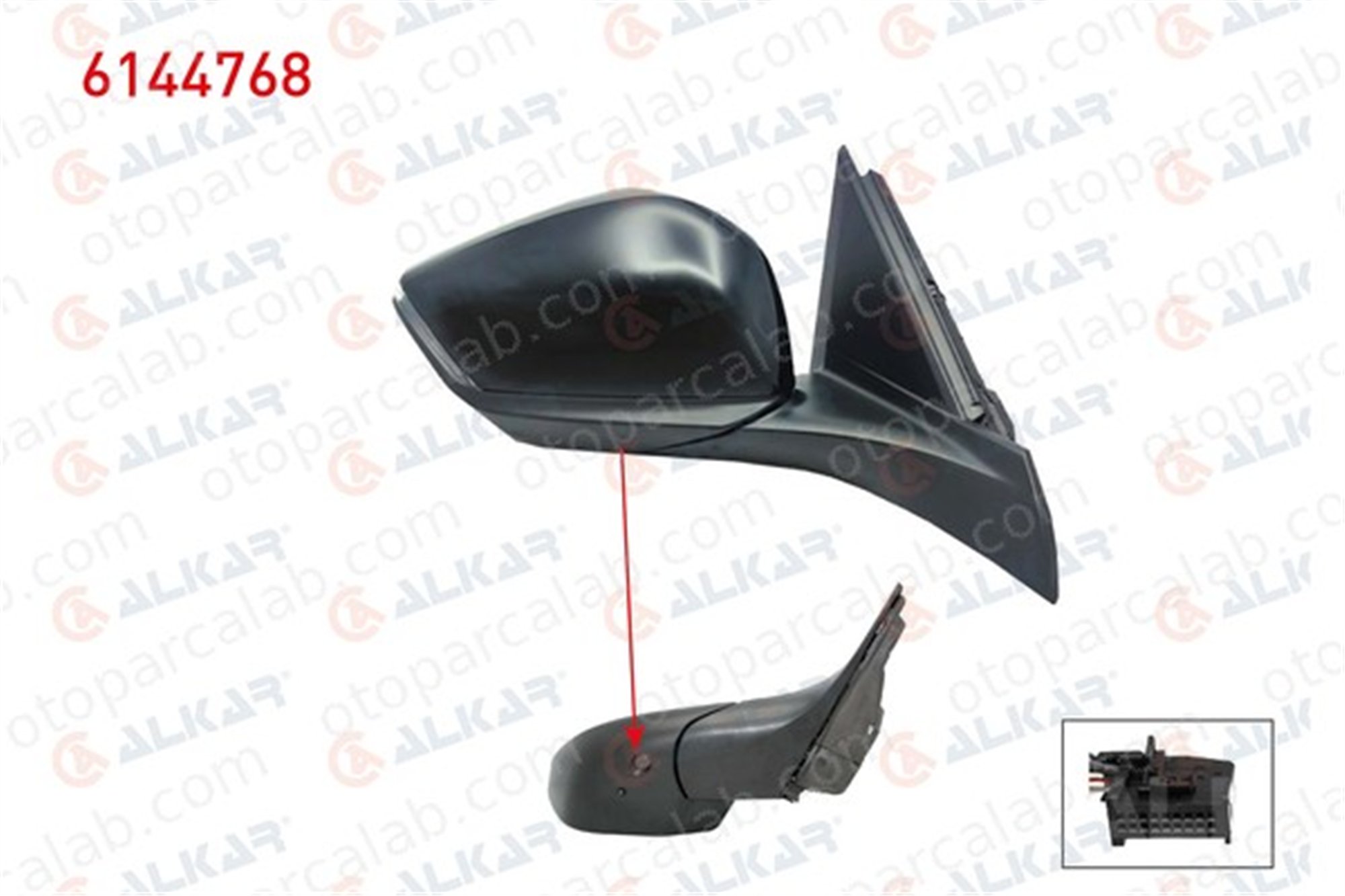 ALKAR 6144768 Dikiz Aynası Dış Sağ PEUGEOT 308 III 308 SW III 984605179V 984605279V