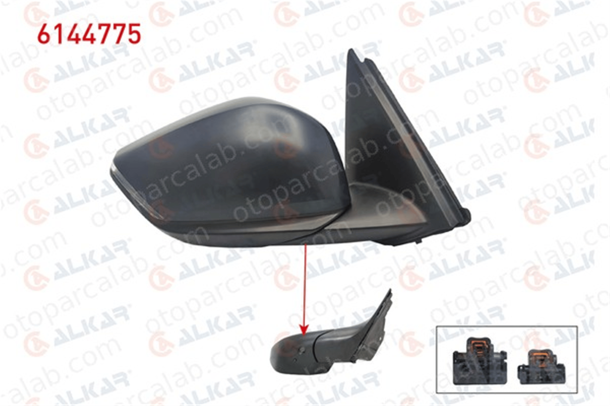 ALKAR 6144775 Dikiz Aynası Dış Sağ CITROËN C4 X C4 III 98351913XT 98351915XT