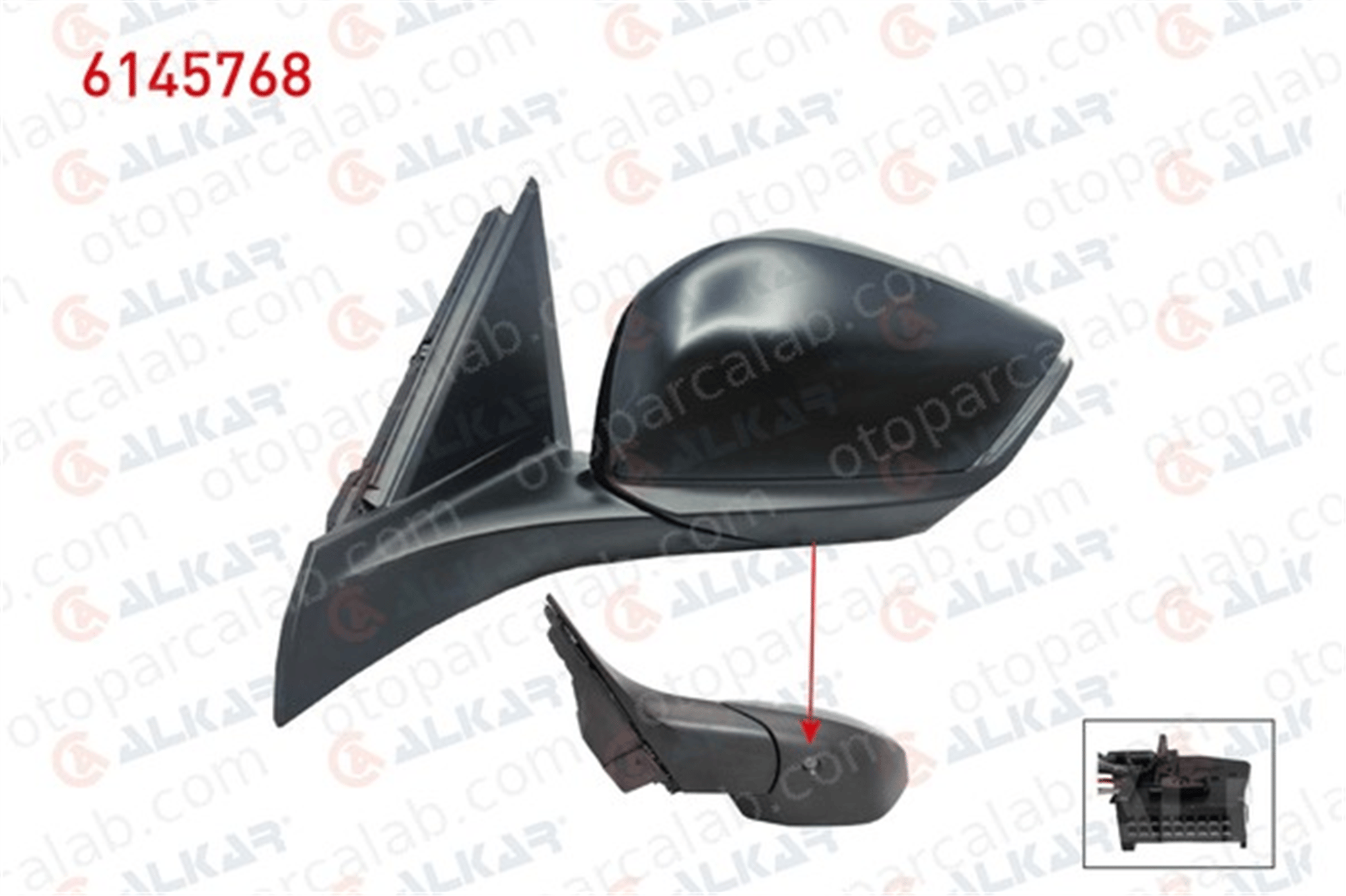 ALKAR 6145768 Dikiz Aynası Dış Sol PEUGEOT 308 III OPEL ASTRA L 984605239V 984605299V