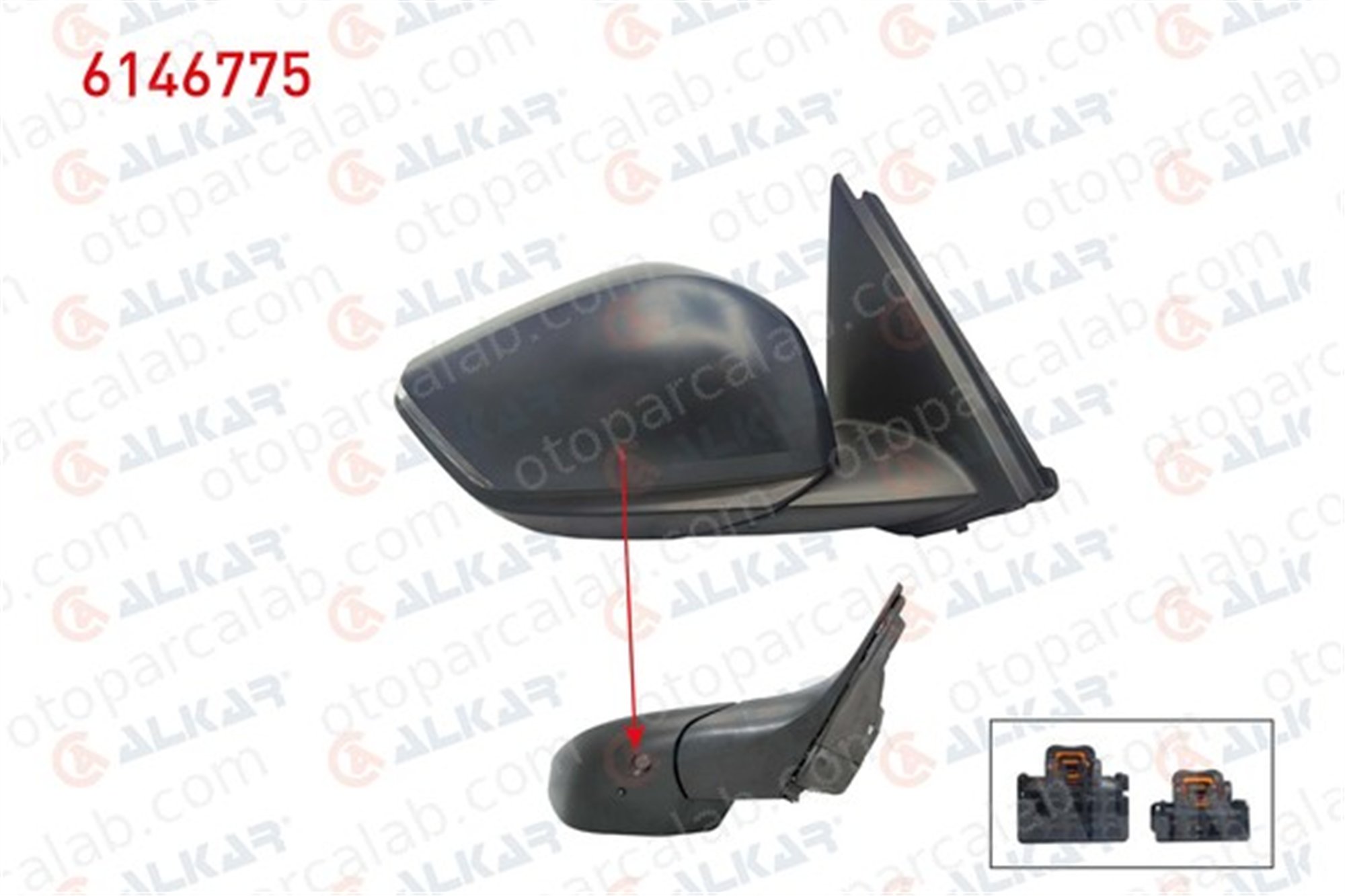 ALKAR 6146775 Dikiz Aynası Dış Sağ CITROËN C4 X C4 III 98351914XT 98351916XT