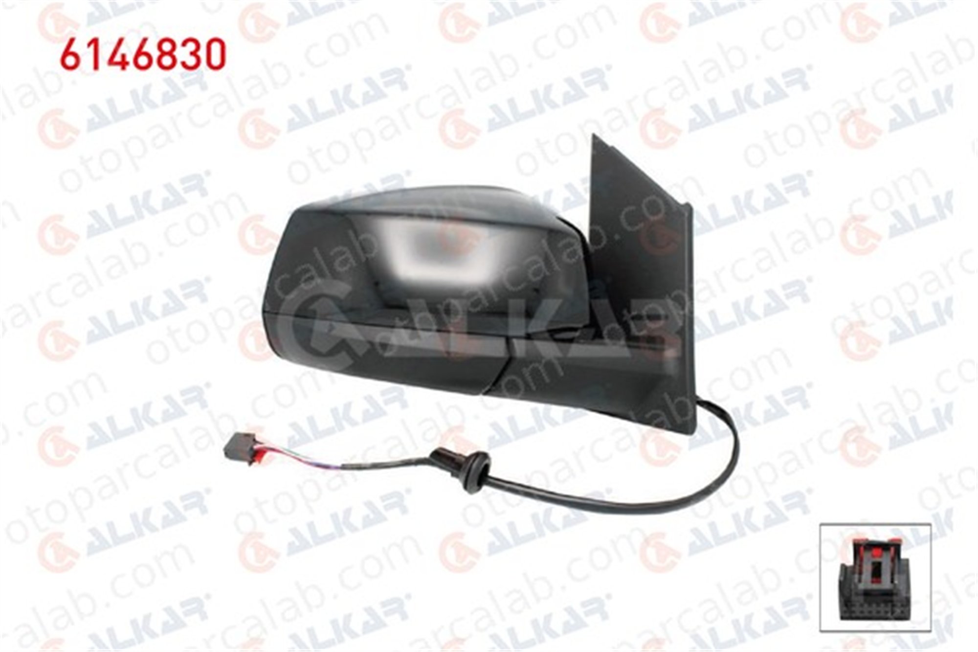 ALKAR 6146830 Dikiz Aynası Dış Sağ VW CADDY V Kasa/büyük limuzin 2556364 2556368