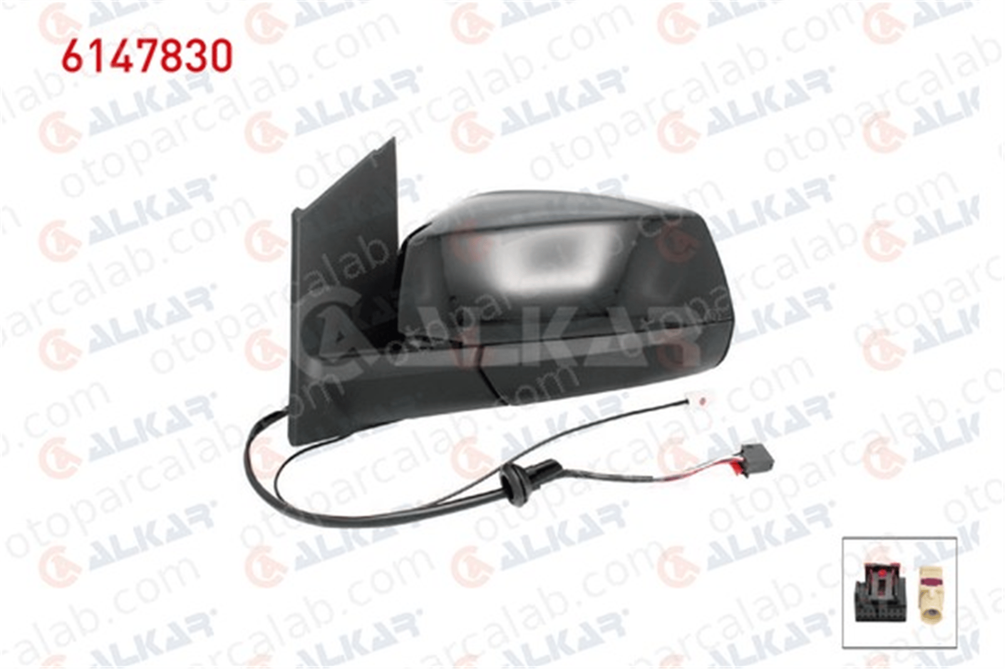 ALKAR 6147830 Dikiz Aynası Dış Sol VW CADDY V Kasa/büyük limuzin 2556364 2556368
