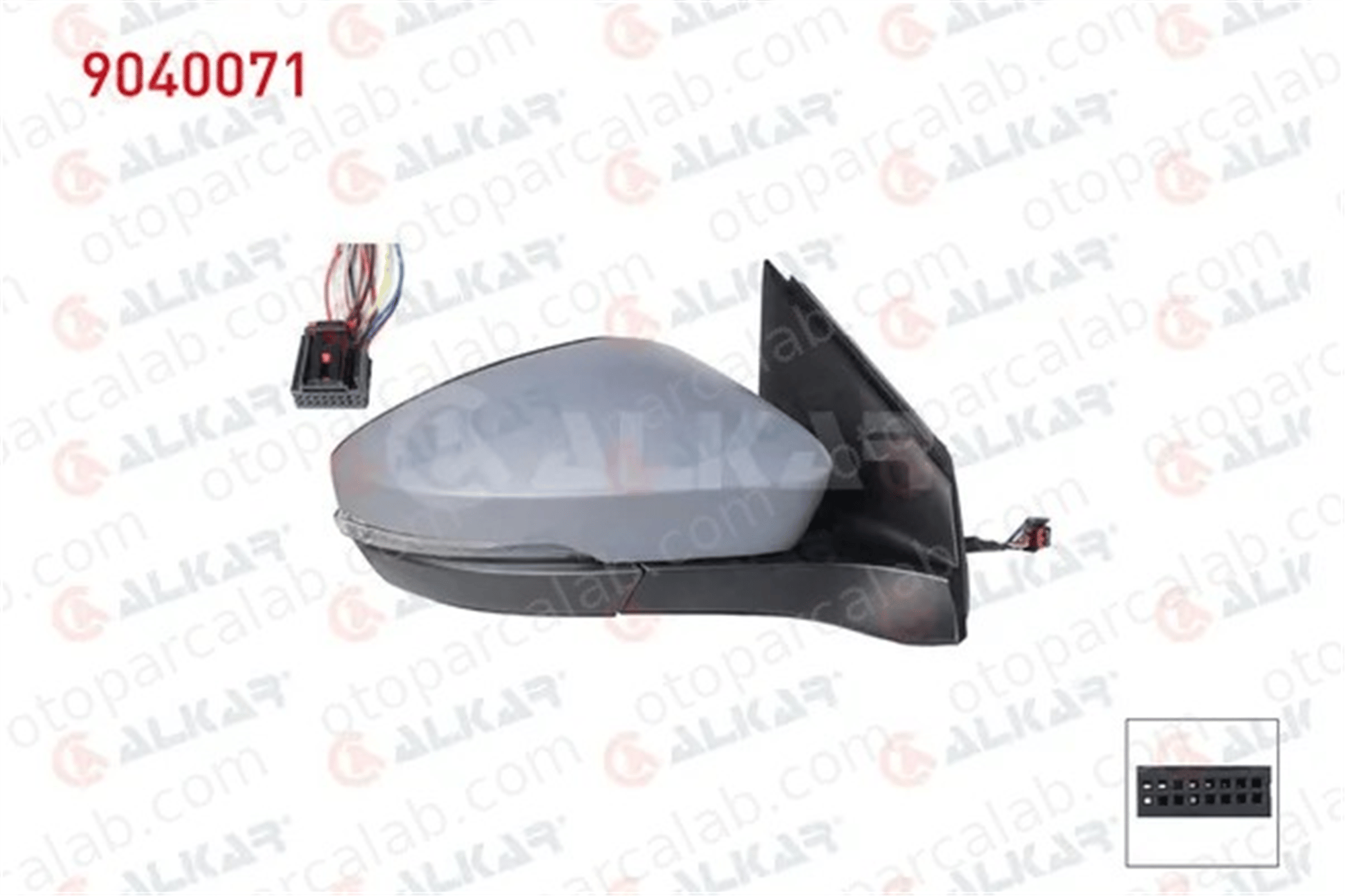 ALKAR 9040071 Dikiz Aynası Dış Sağ VW T-CROSS 2GA857537GRU 2GA857538GRU