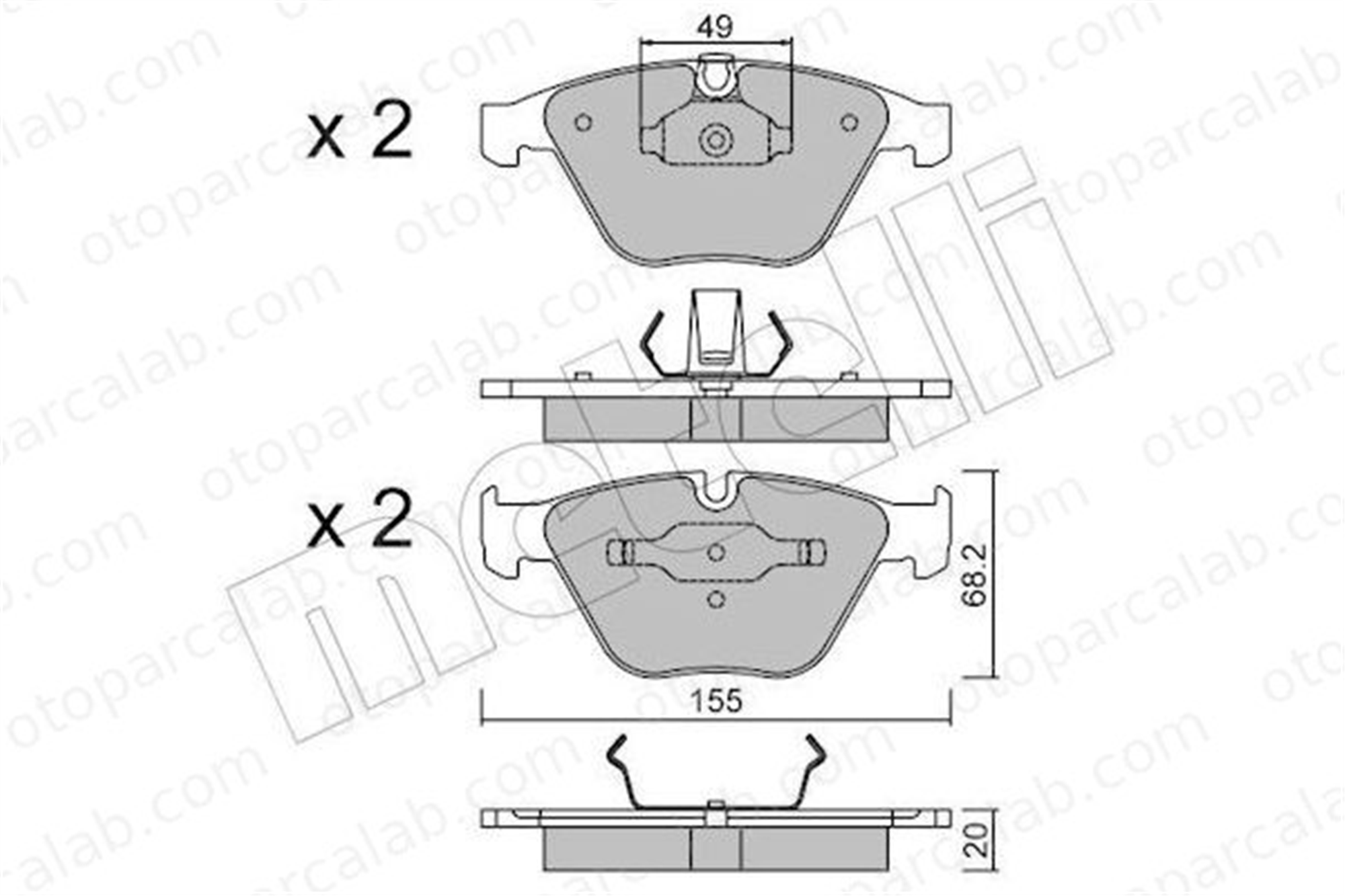 AP 05P1193 Fren Disk Balata Ön BMW 5 5 Touring 34111763089 34116753668