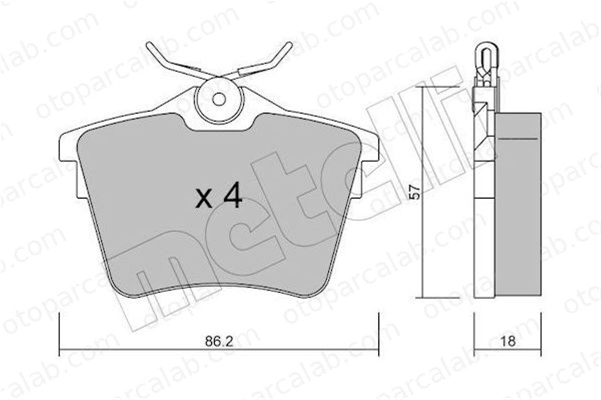 AP 05P1195 Fren Disk Balata Arka CITROËN C5 III Break C5 III 425279 425326