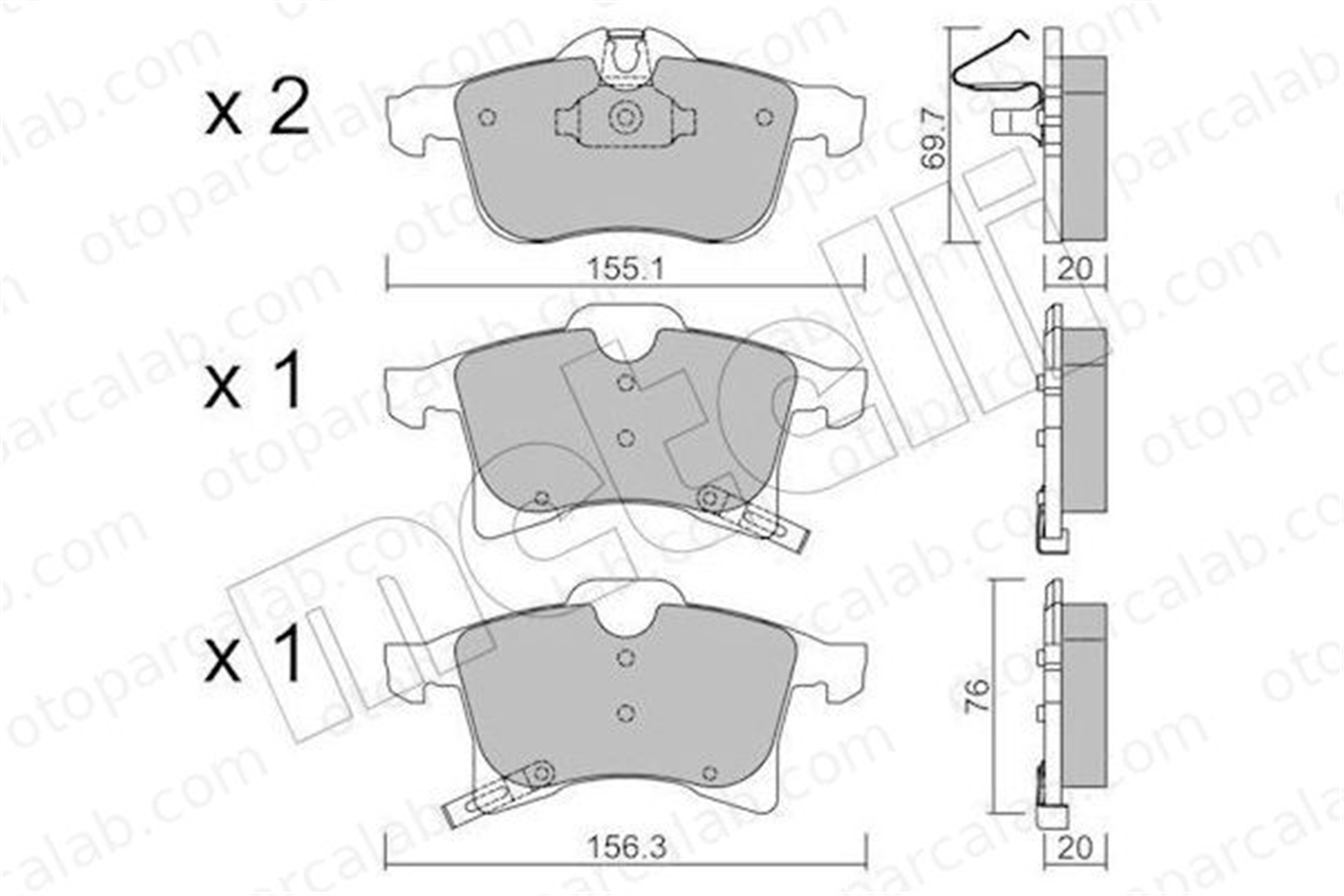 AP 05P1197 Fren Disk Balata Ön OPEL ASTRA H Station wagon ASTRA H 1605080 1605099